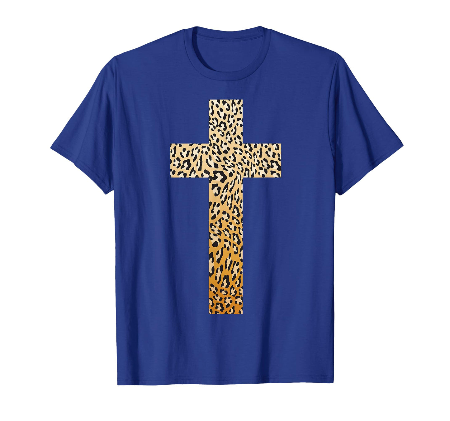 Cute Leopard Print Christian Cross | Funny Panther Love Gift T-Shirt