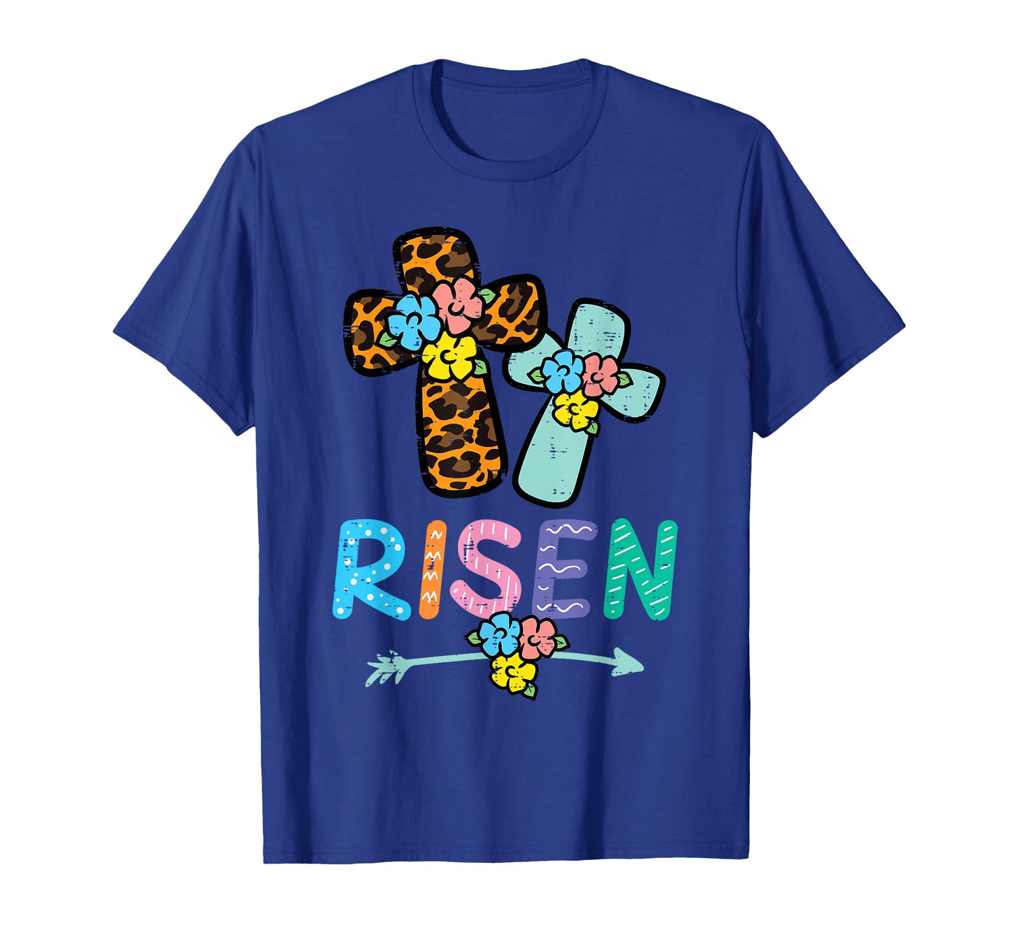 Easter Risen Jesus Cross Christian Women Girls Kids Toddler T-Shirt