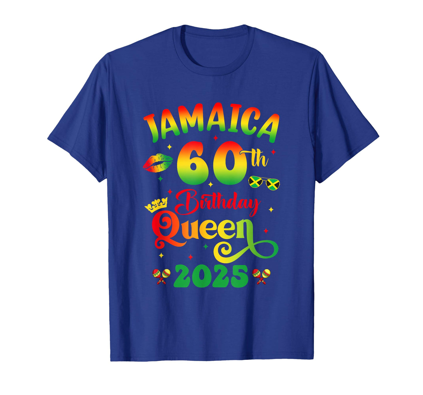 60Th Birthday Queen Jamaica Girl Matching Party 2025 T-Shirt