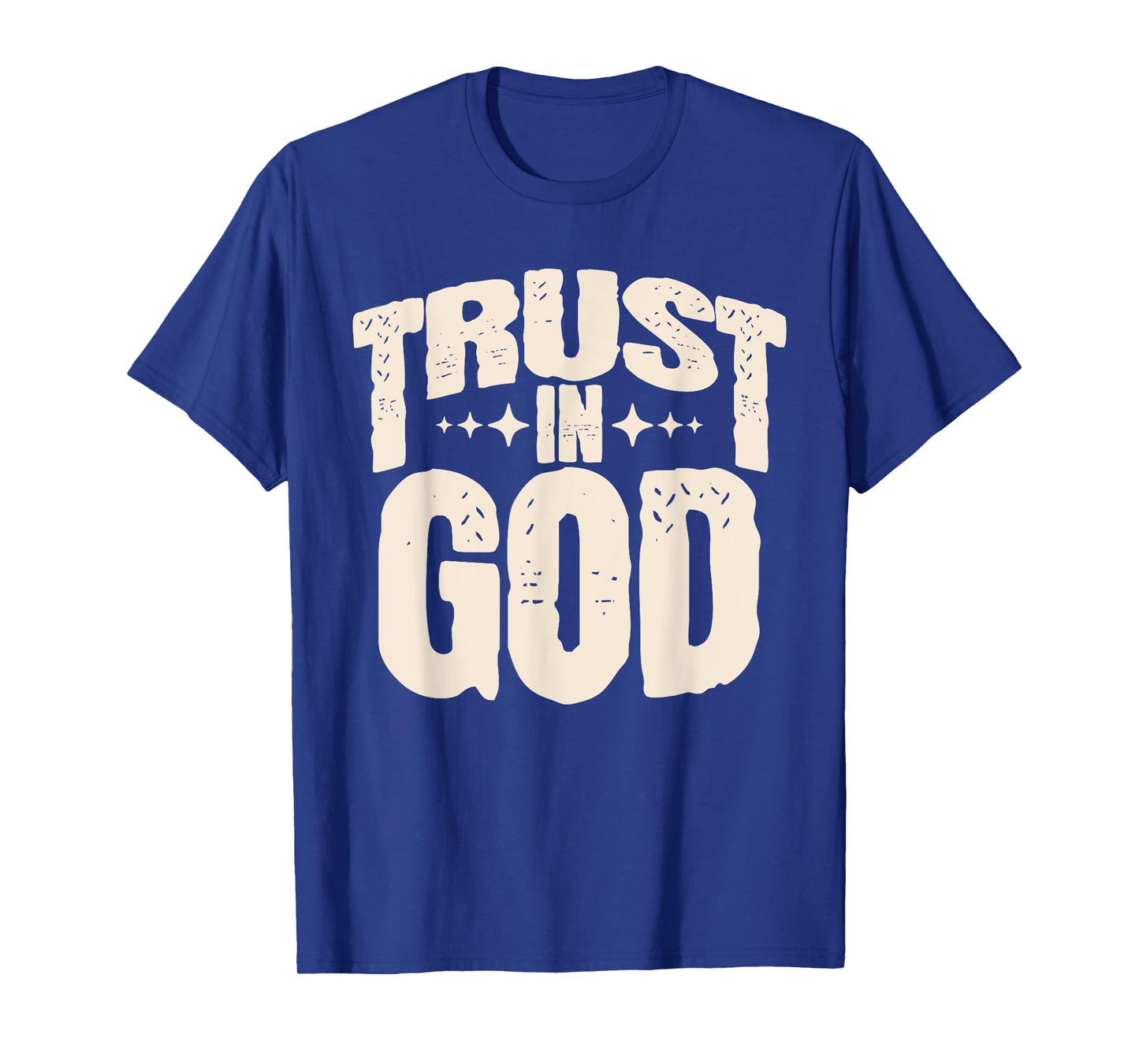 TRUST IN GOD Vintage Christian Faith Typography T-Shirt