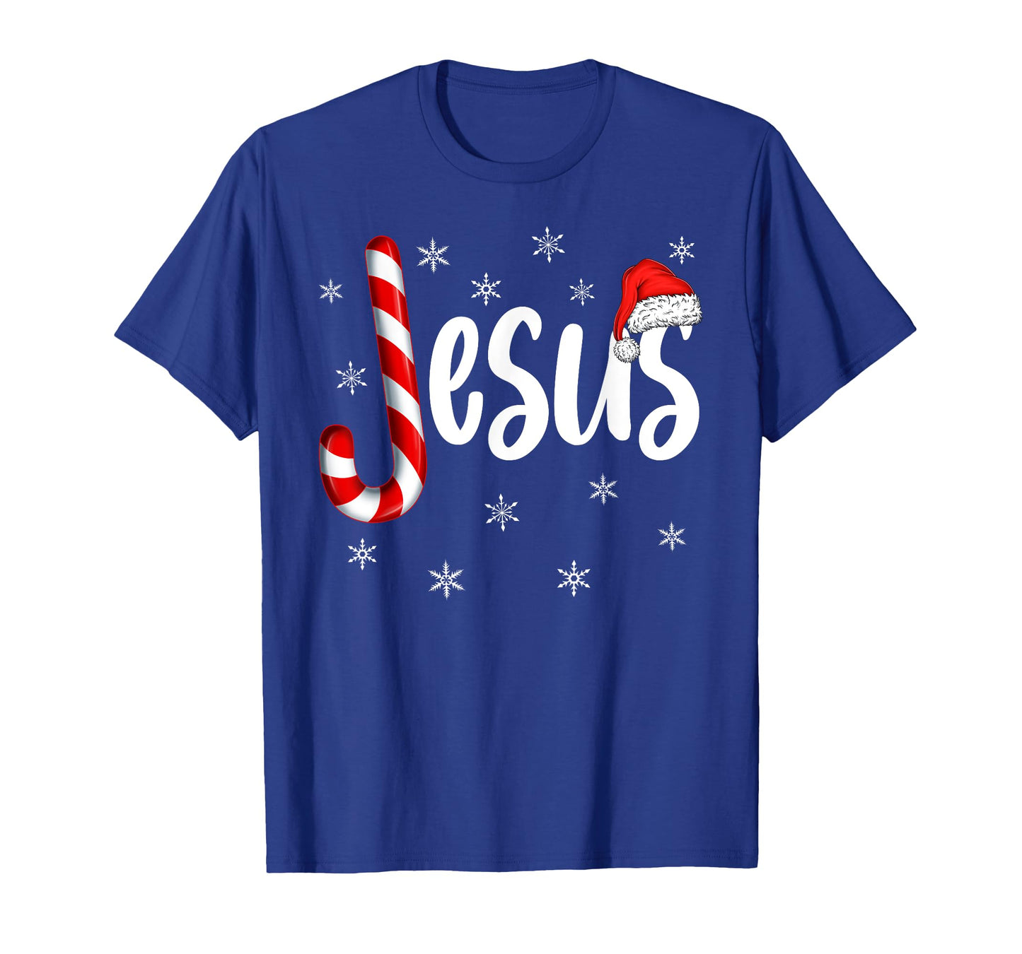 Christian Jesus Candy Cane Xmas Faith Religious Christmas T-Shirt