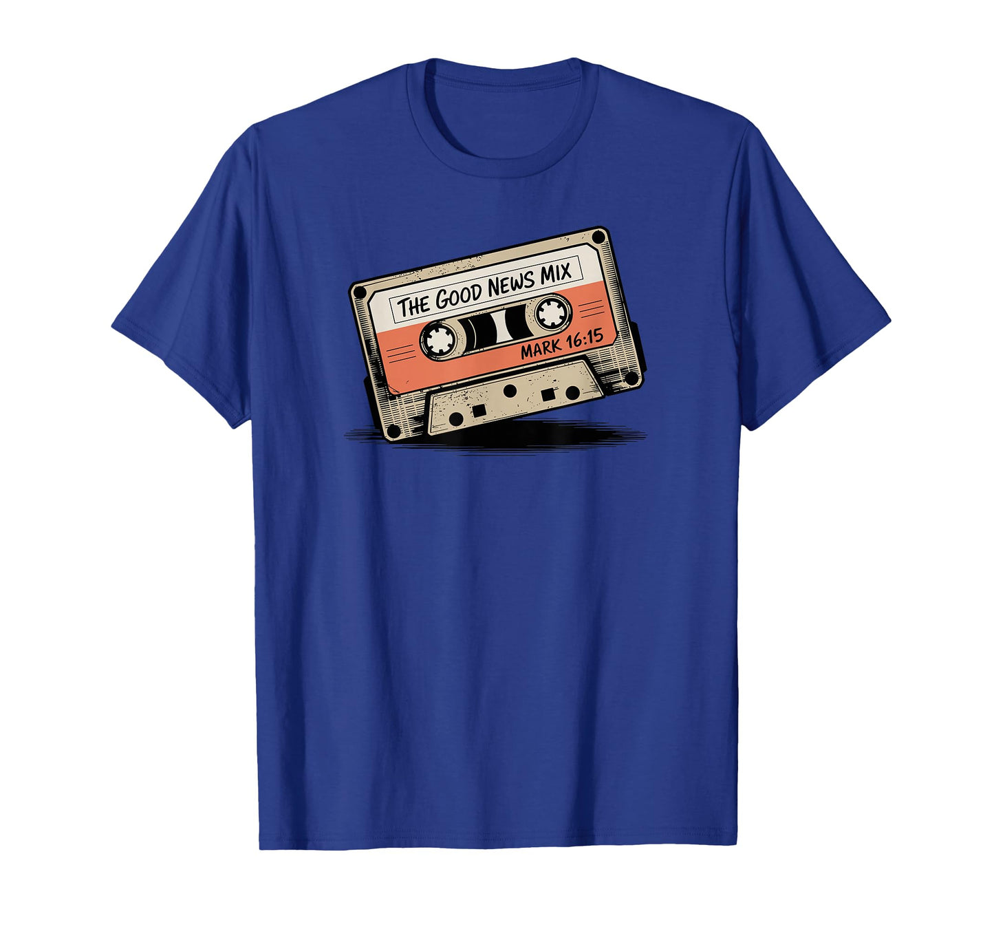 Vintage Cassette Tape Bible Verse Mark 16:15 Christian Retro T-Shirt