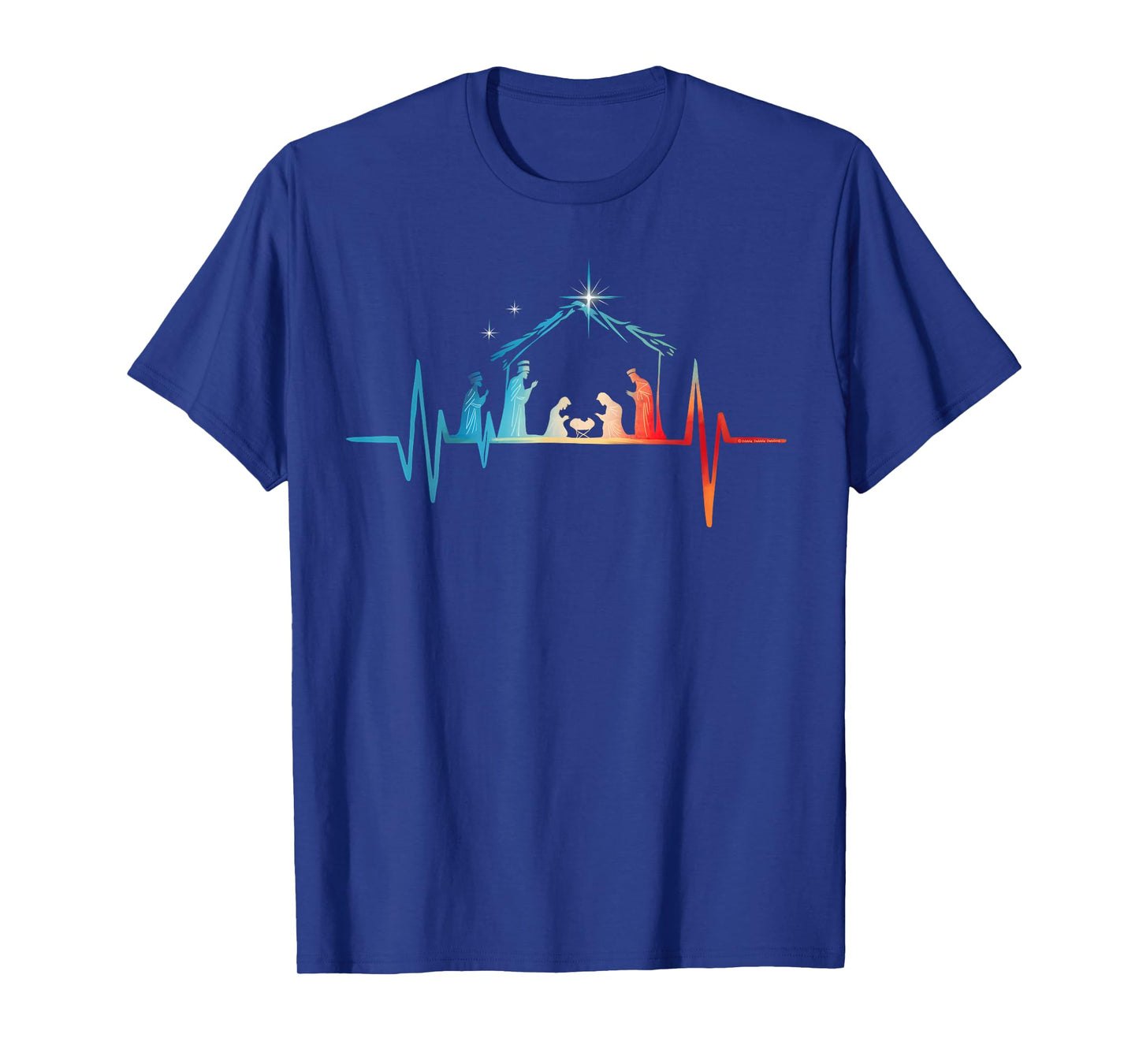 Christmas Nativity Heartbeat Birth of Christ Christian T-Shirt