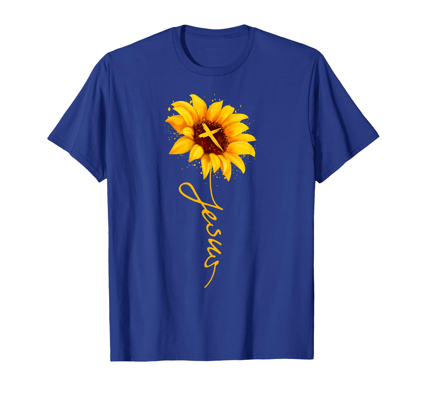 Jesus Christ Sunflower Cross Christians Women T-Shirt