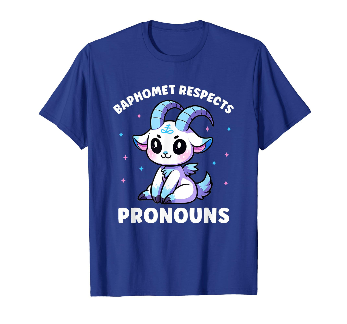 Transgender Baphomet Respects Pronouns Trans Pride T-Shirt