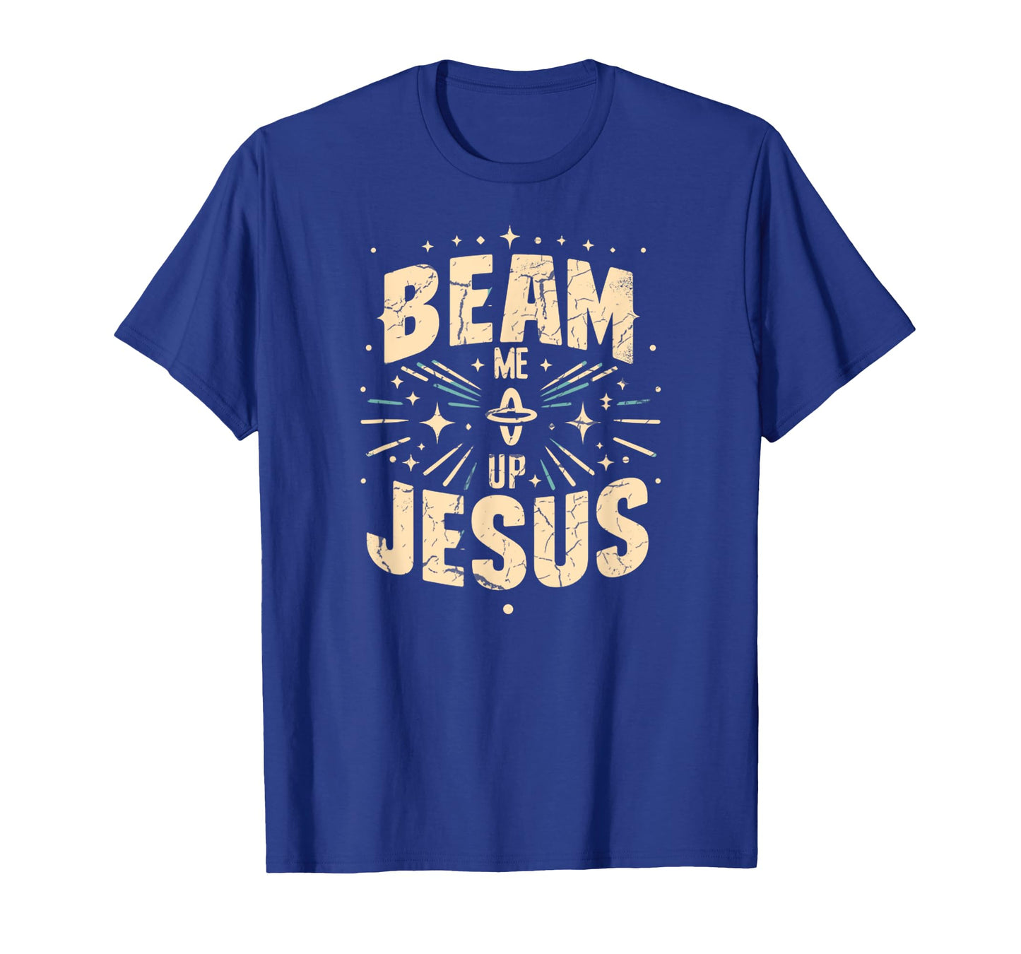 Vintage Beam Me Up Jesus Funny Jesus Christ Meme Quote T-Shirt