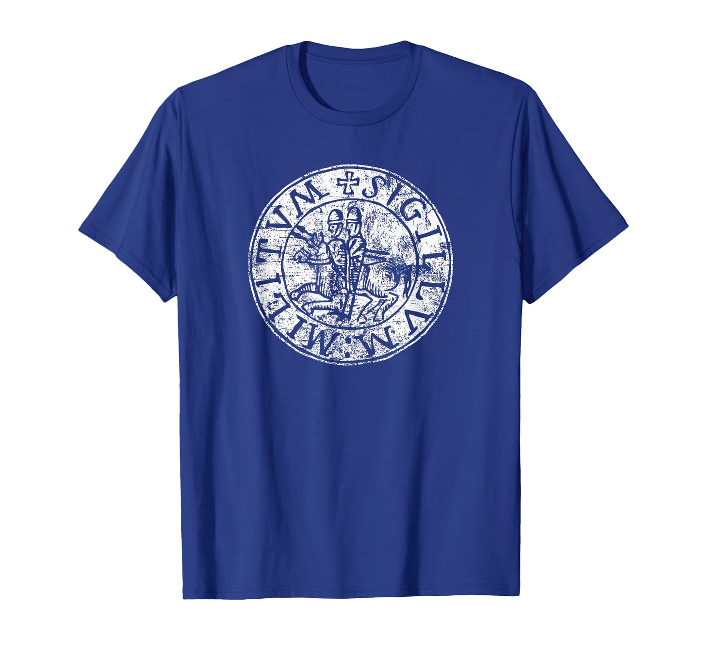 Seal of the Knights Templar Distressed Print T-Shirt