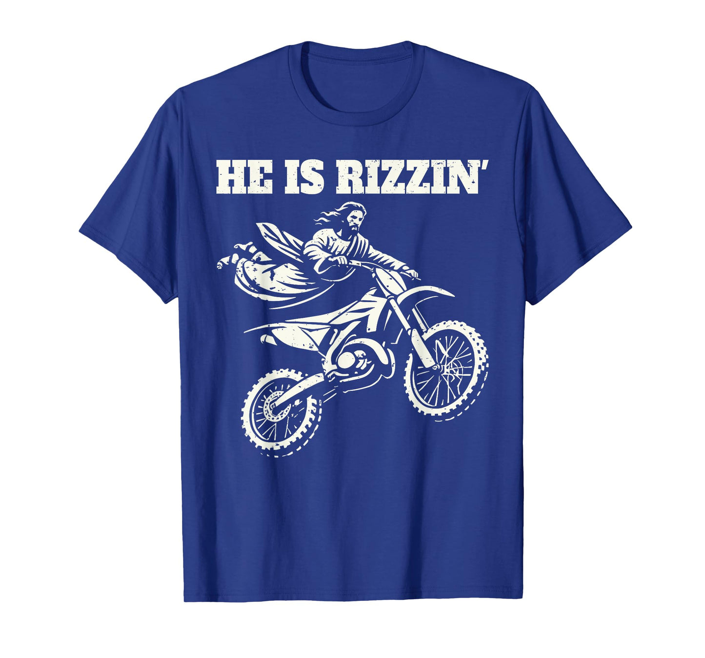 Funny jesus christ motocross dirt bike he's rizzin' easter T-Shirt