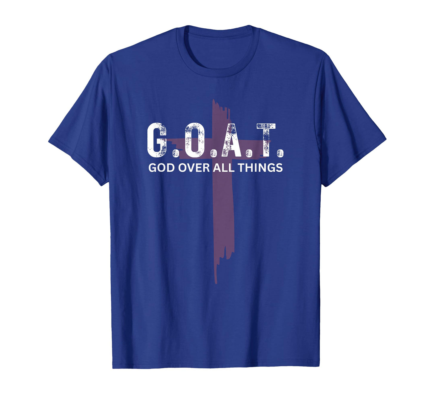 Goat God Over All Things Christian Red Cross Design G.O.A.T. T-Shirt