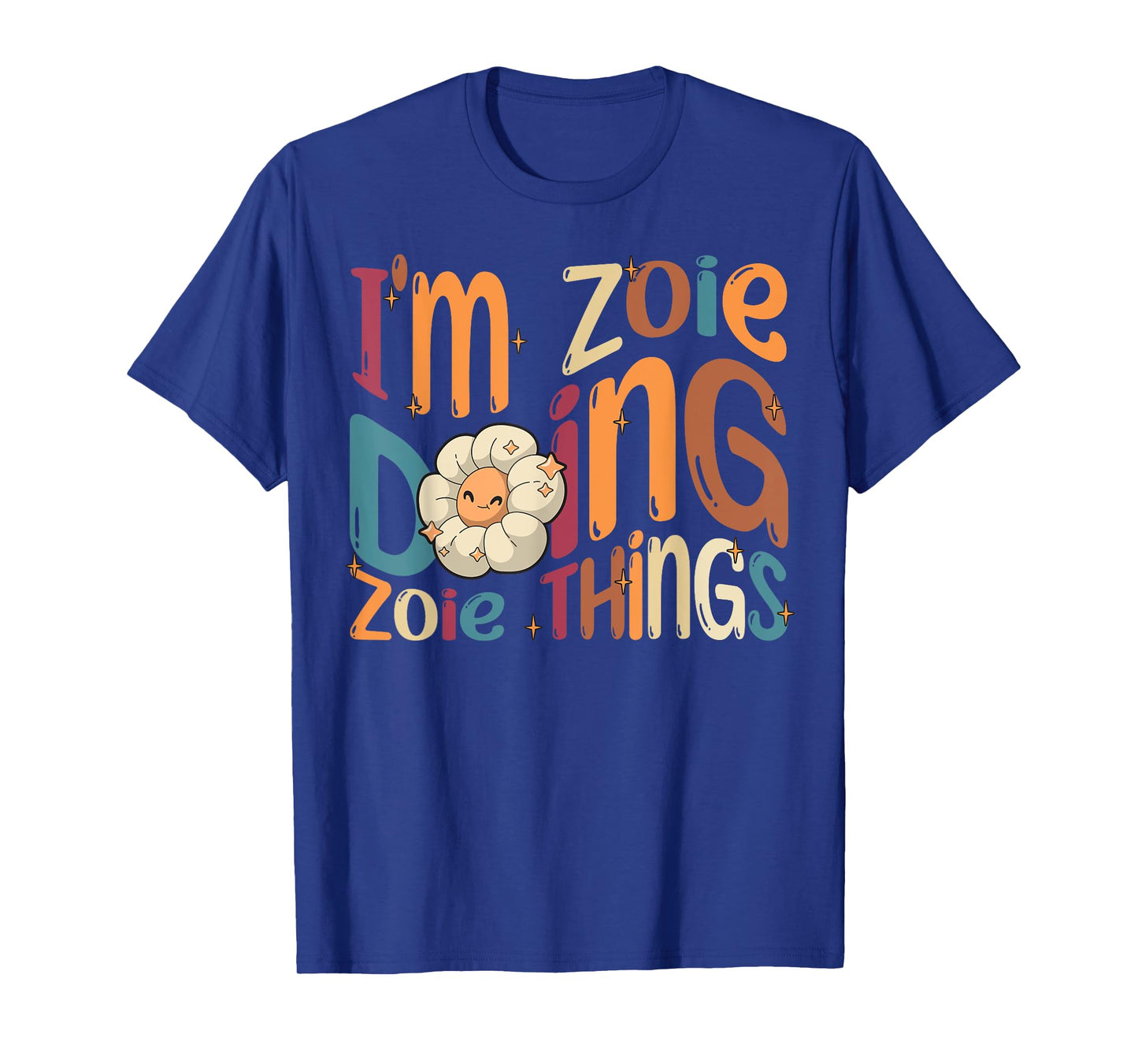 Zoie Happy Birthday I'm Zoie T-Shirt, Black, Women's, Small, Modern Cartoon T-Shirt, Short Sleeve, Round Neck, All Seasons