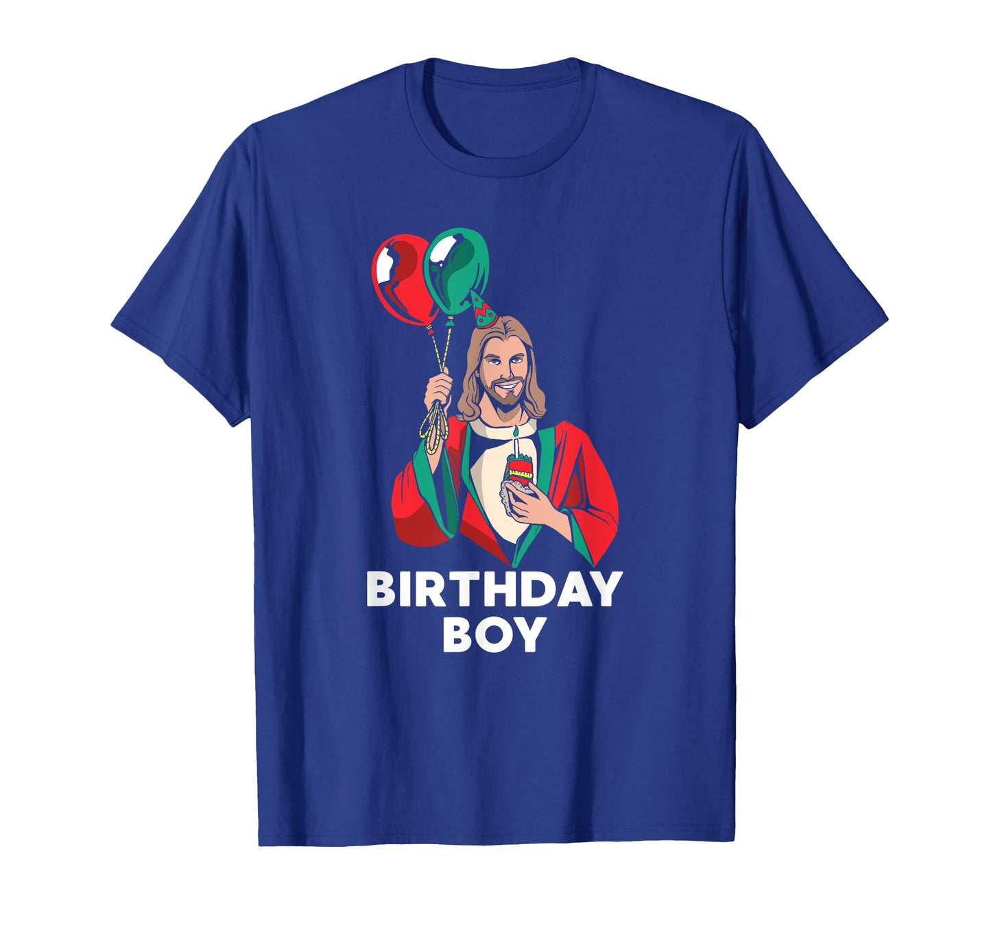 Birthday Boy Jesus Christ Santa Hat Christmas Christian T-Shirt