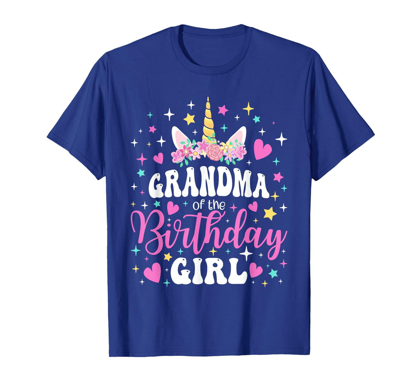Unicorn Grandma of the Birthday Girl Family Matching Party T-Shirt