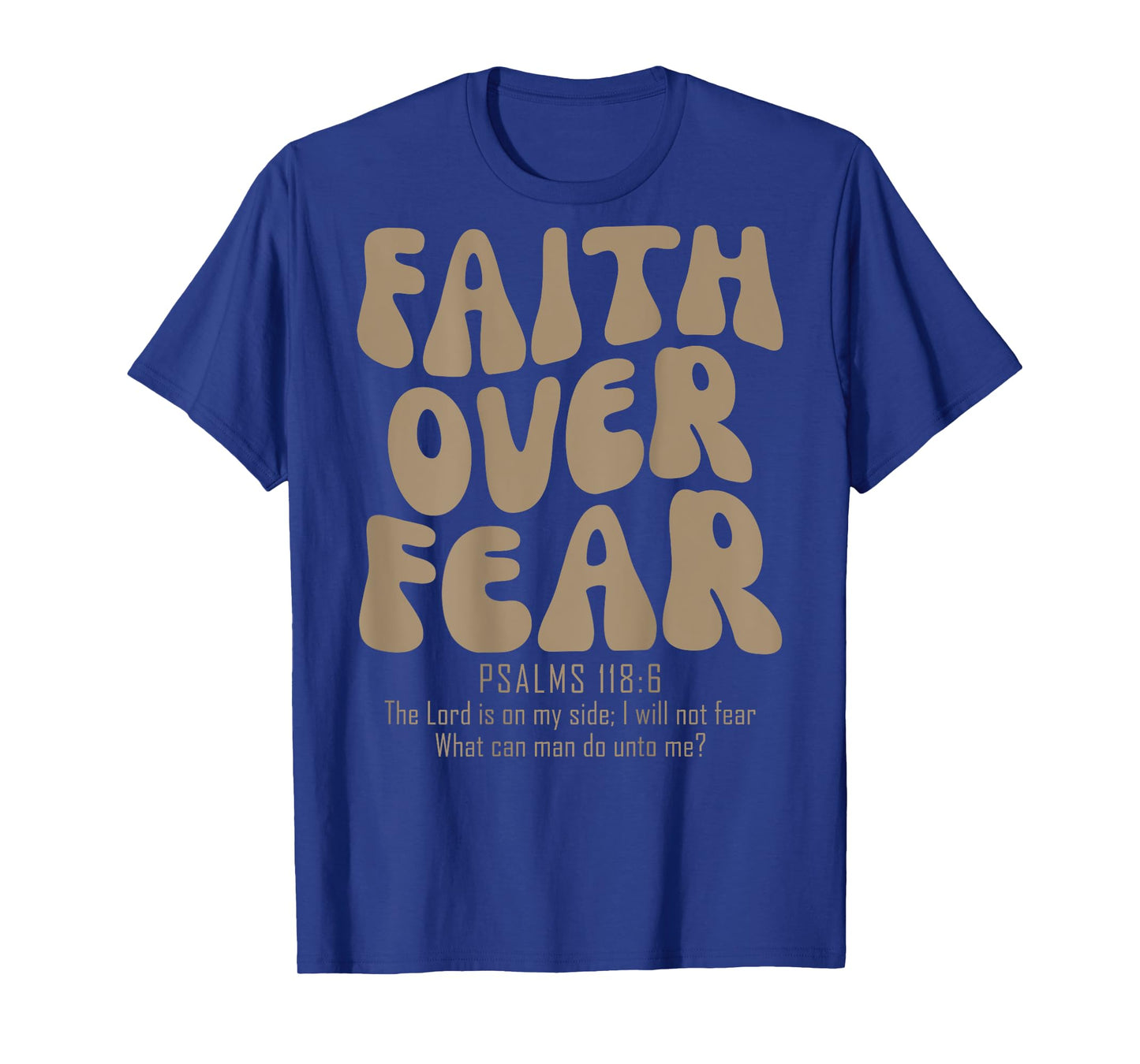 Faith Over Fear Christian Women Girls Jesus Religious T-Shirt