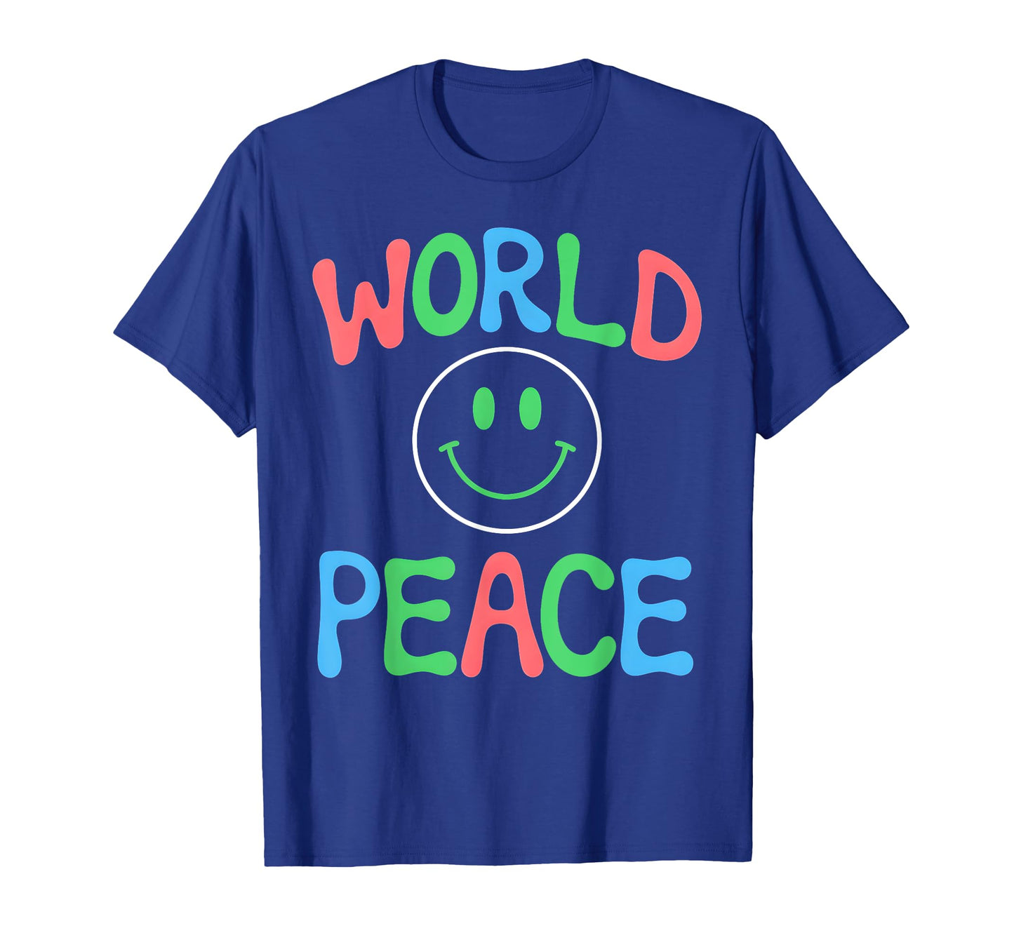 World Peace Smile Face Peace Sign Heart Peace Day T-Shirt