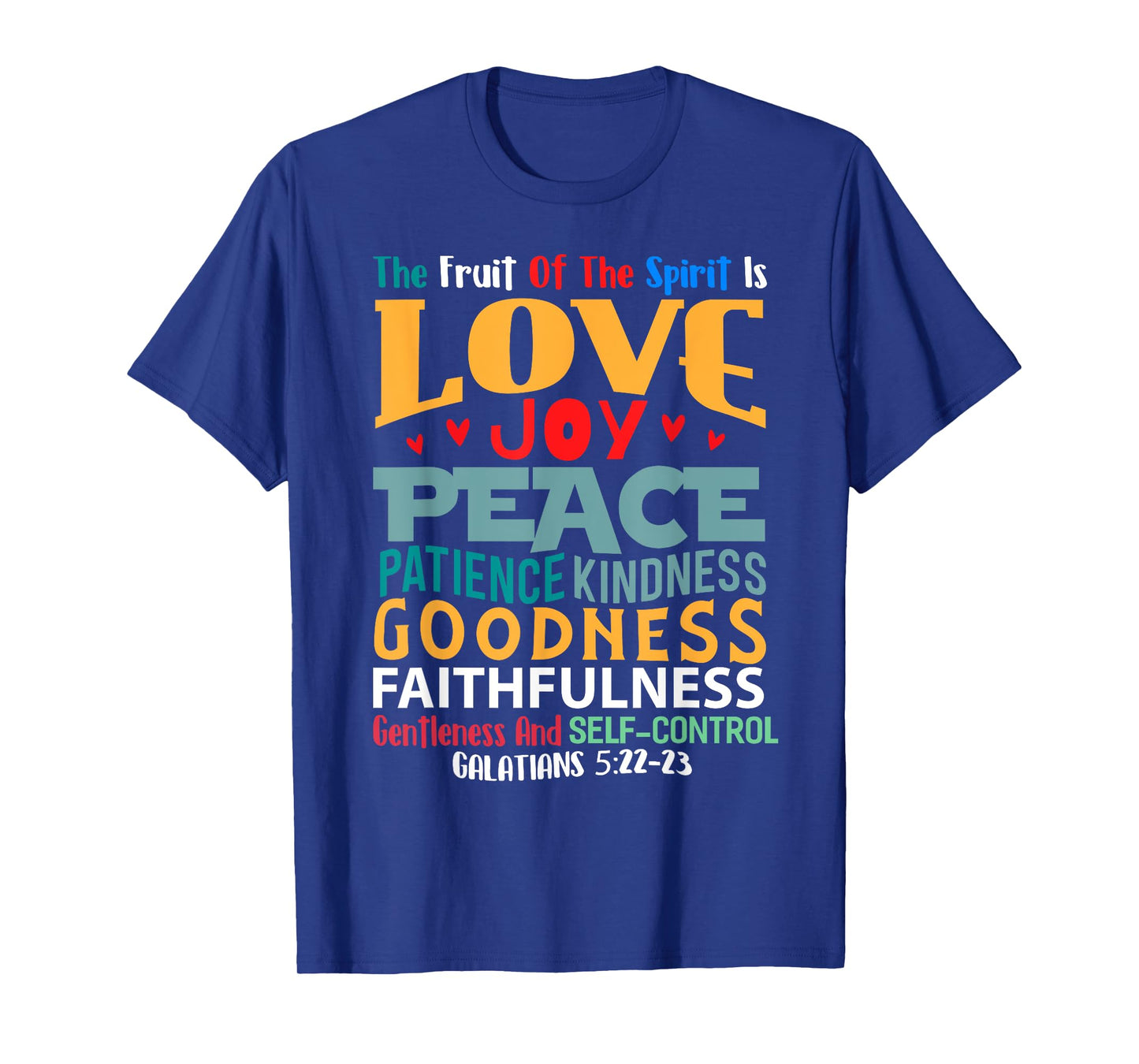Religious Designs By ShirtZilla Fruit Of The Spirit Christian T-Shirt Bible Verse T-Shirt