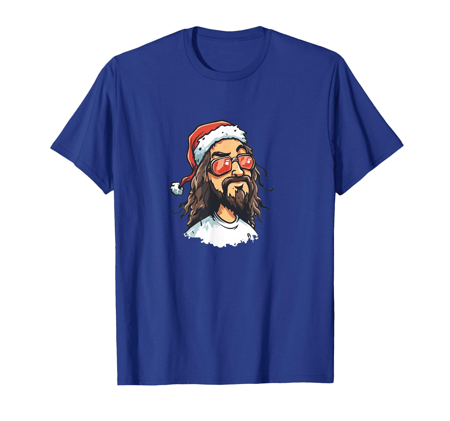 Awesome Jesus with Sunglasses and Festive Christmas Hat T-Shirt