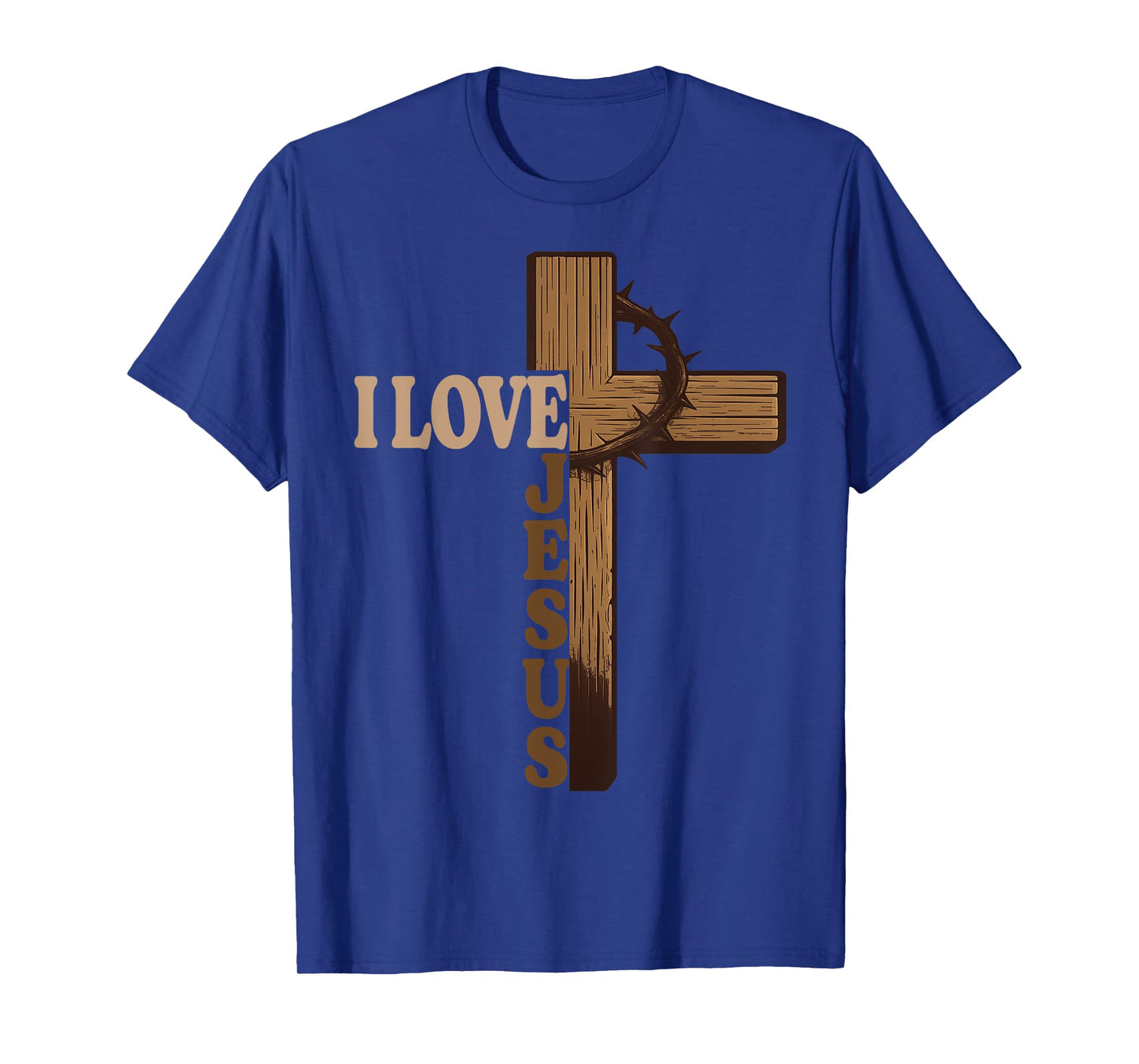 I Love Jesus Christian Cross God Faith Bible Religious Pray T-Shirt