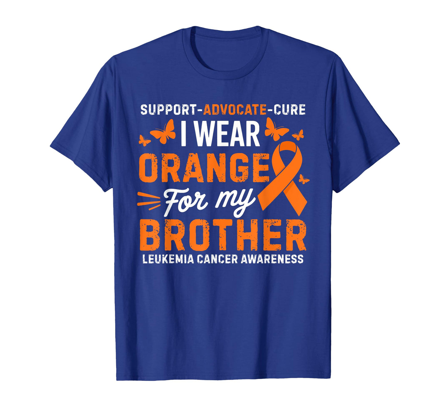 I Wear Orange for Brother Leukemia Cancer Awareness T-Shirt