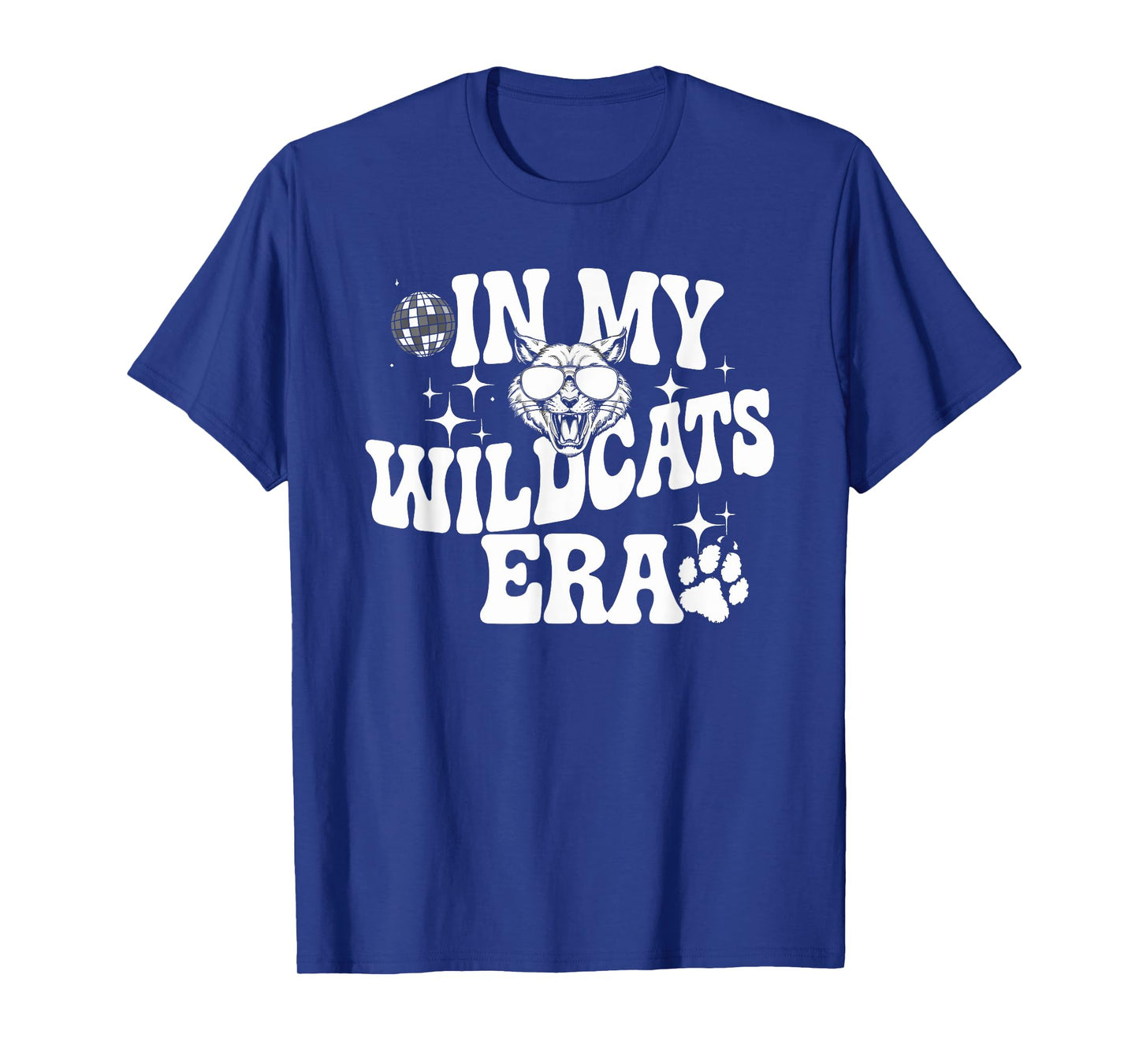 In My Wildcats Era Back to School Mascot Spirit Game Groovy T-Shirt