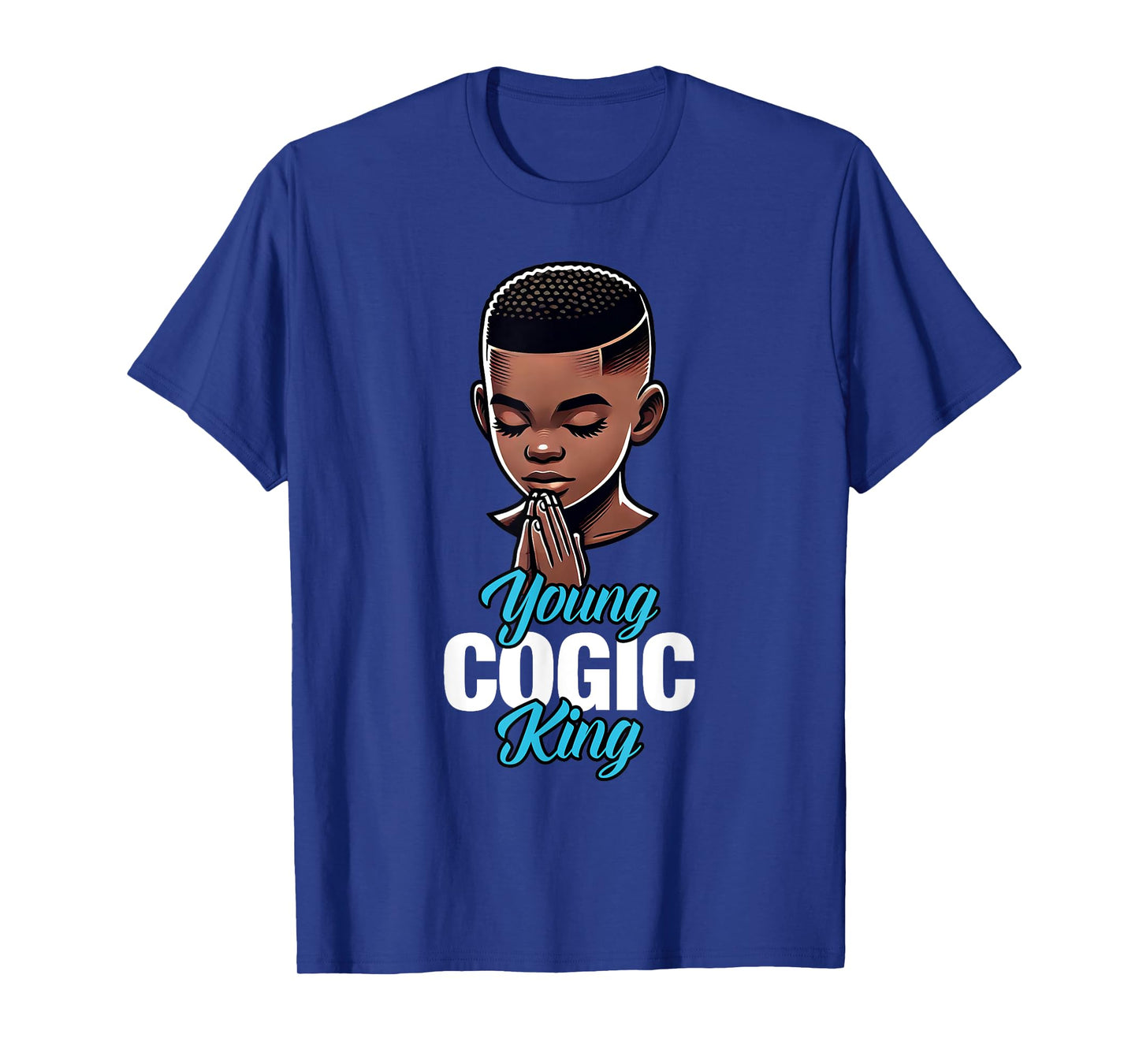 Young COGIC King | African American Boy Praying T-Shirt