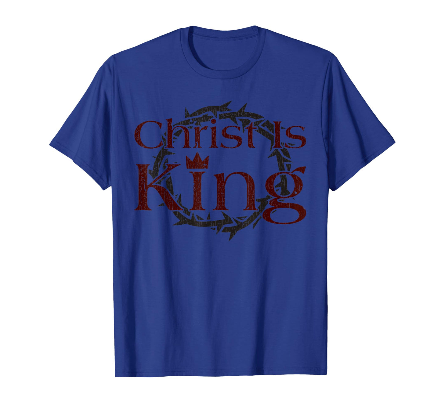 Vintage Christian Crown Of Thorns Christ Is King 3 T-Shirt
