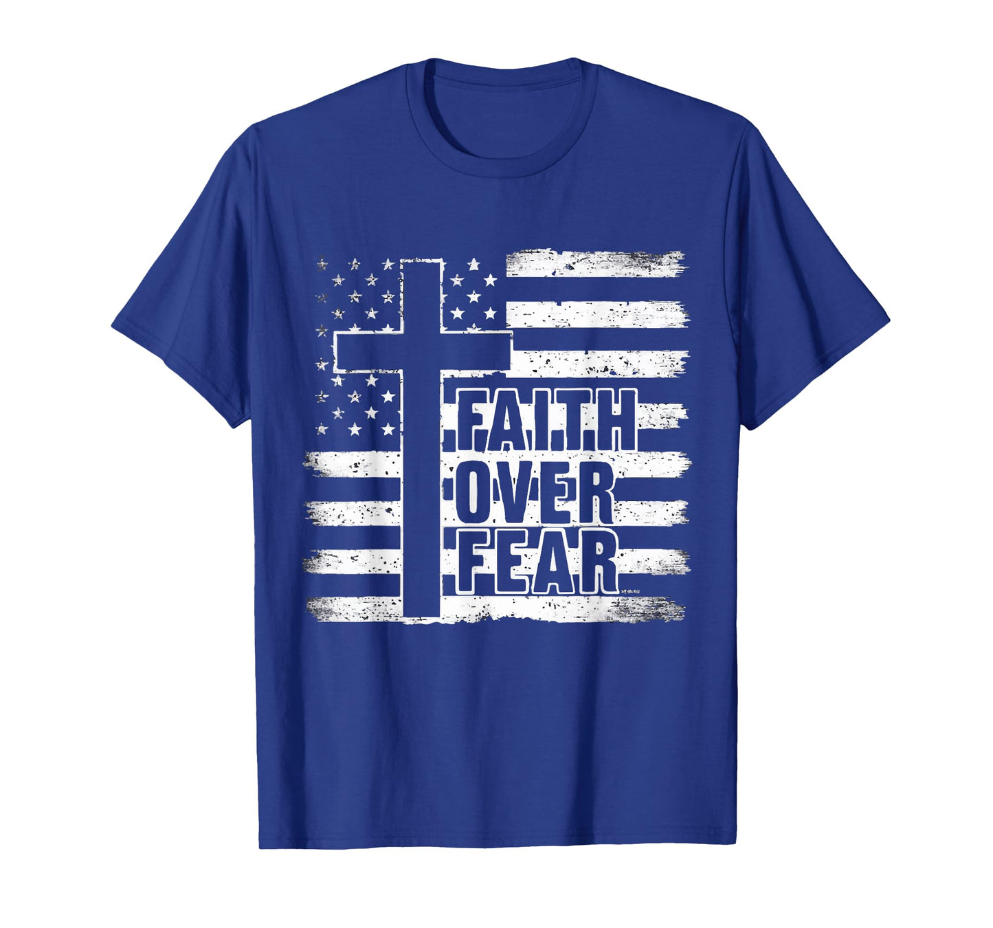 Faith Over Fear USA American Flag Patriotic T-Shirt
