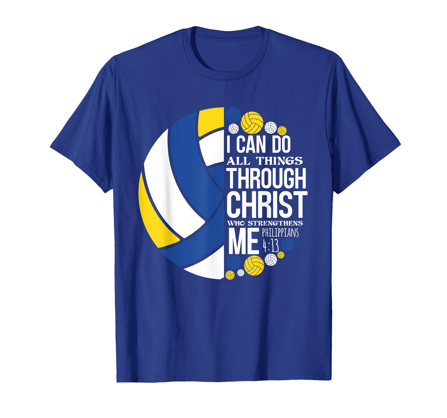 Philippians 4:13 Christian Volleyball Player Bible Verse T-Shirt