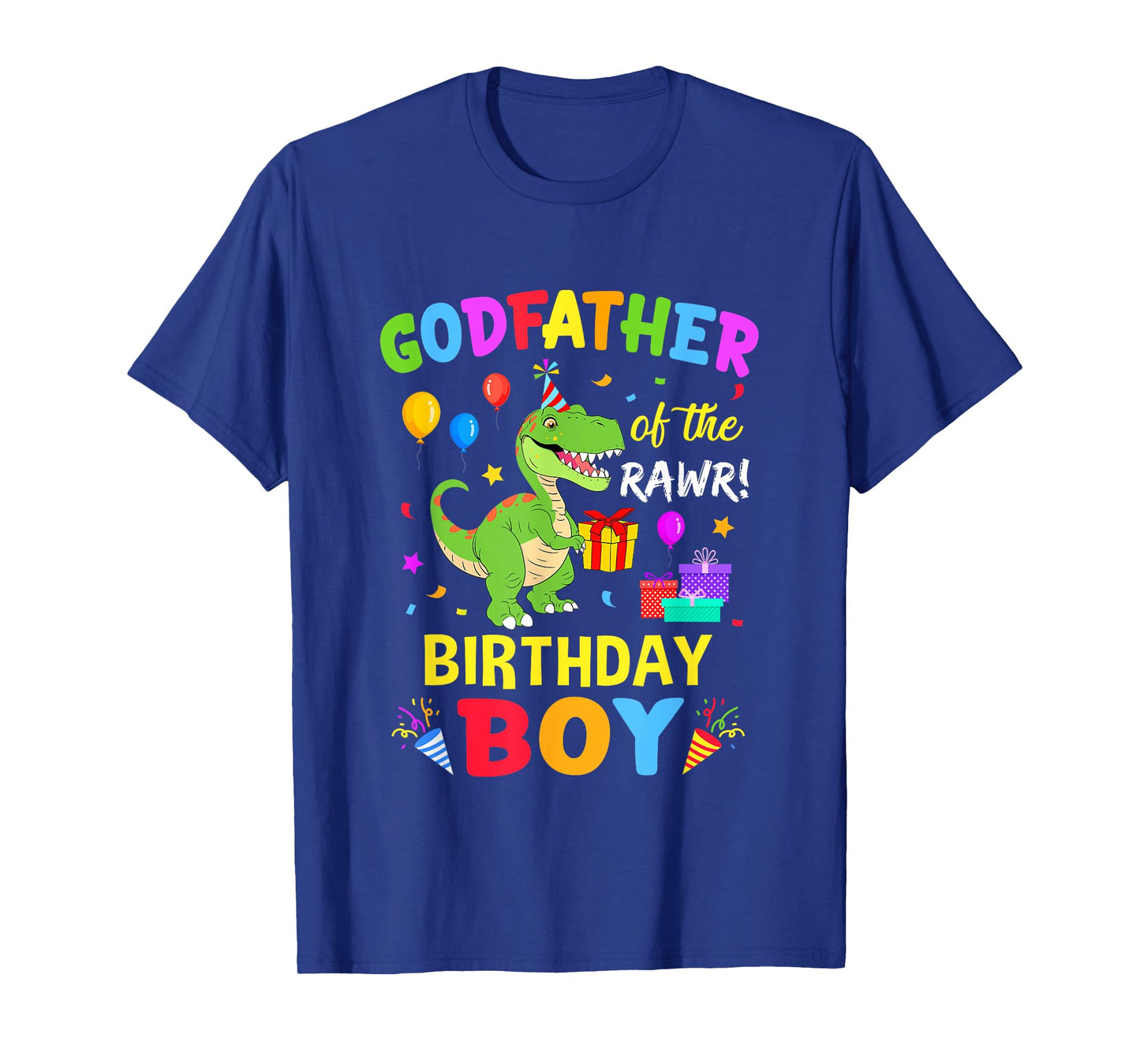 Godfather Of The Birthday Boy T-Rex Funny Dinosaur Boy Party T-Shirt