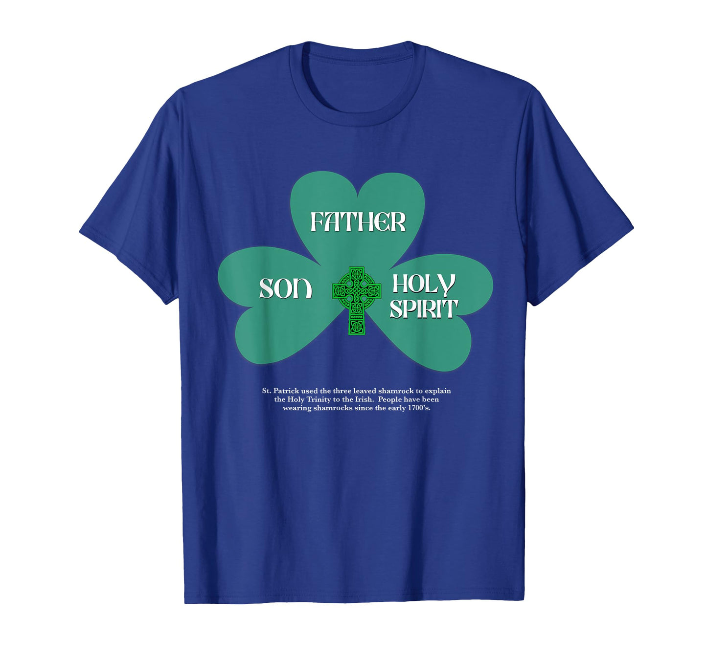 Christian St Patrick's Day Religious Trinity Clover Leaf God T-Shirt