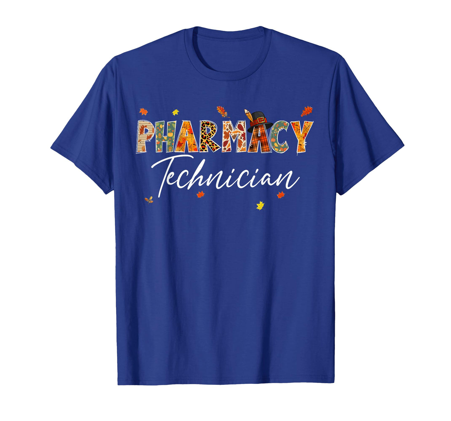 Funny Pharmacy Technician Pumpkin Autumn Tree Fall Leaves T-Shirt