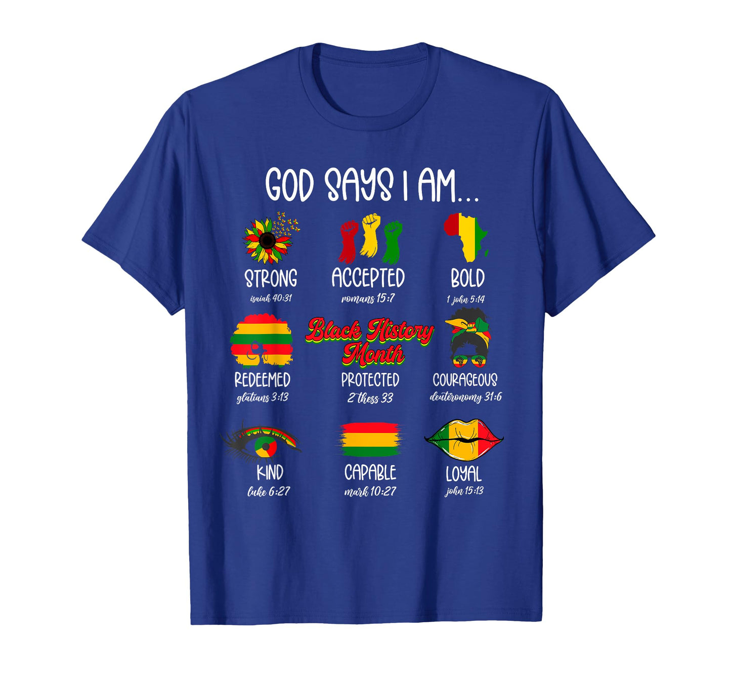 God Says I Am Black History Month Christian Faith African T-Shirt