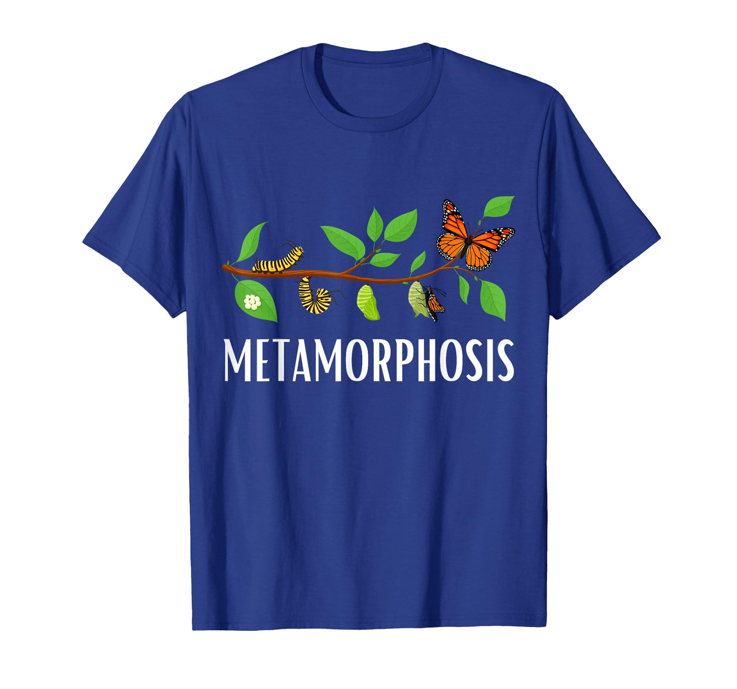 Funny Caterpillar Lifecycle Metamorphosis Monarch Butterfly T-Shirt