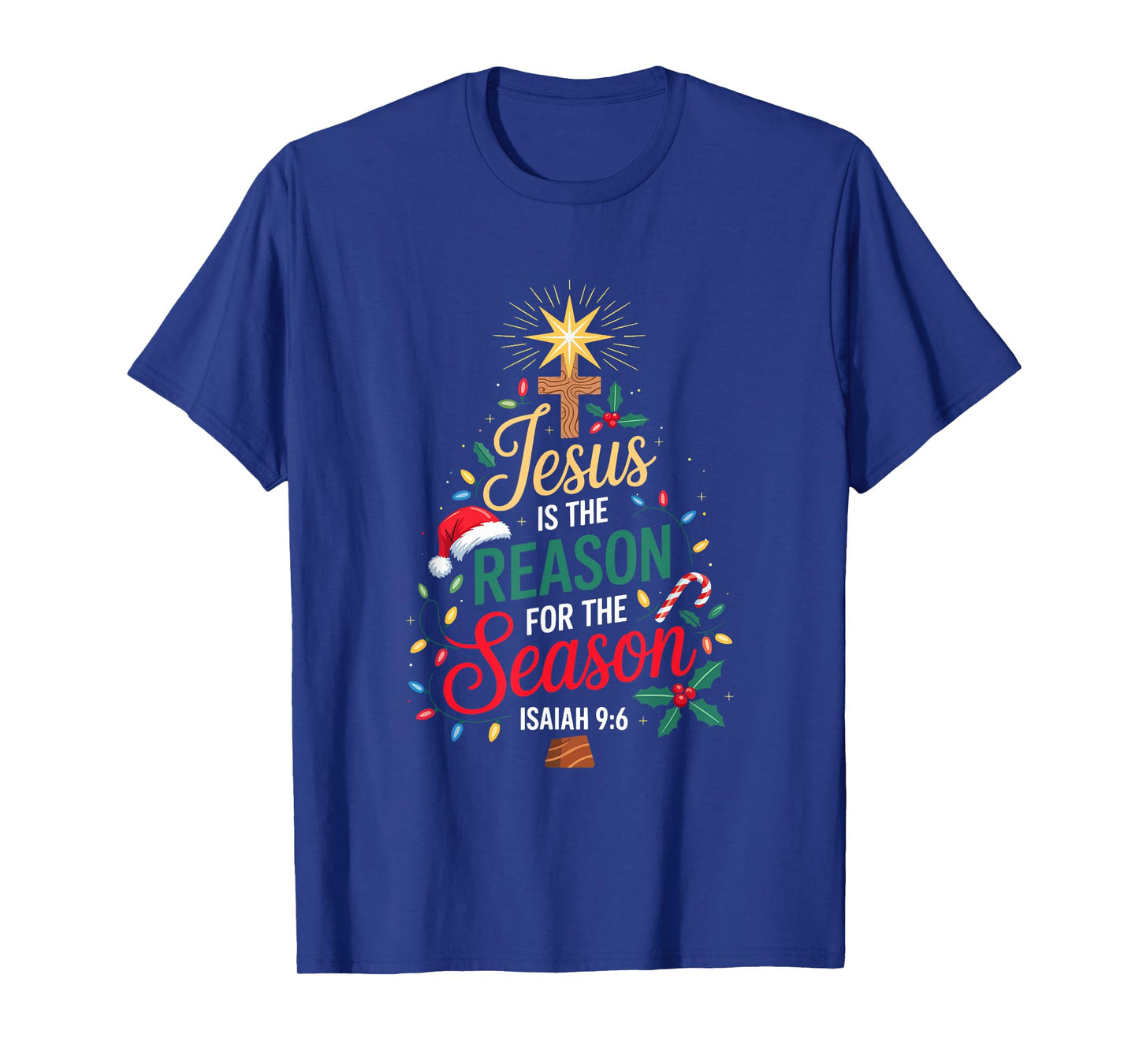 Jesus The Reason for The Season Funny Faith Christmas Tree T-Shirt