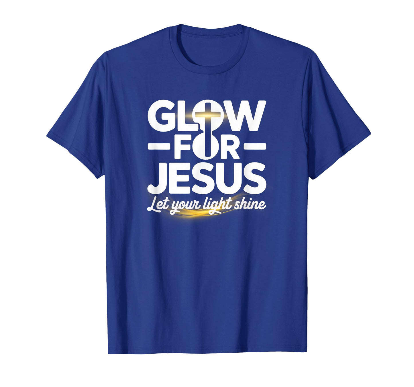 Christian Glow for Jesus Let Your Light Shine Faith Cross T-Shirt