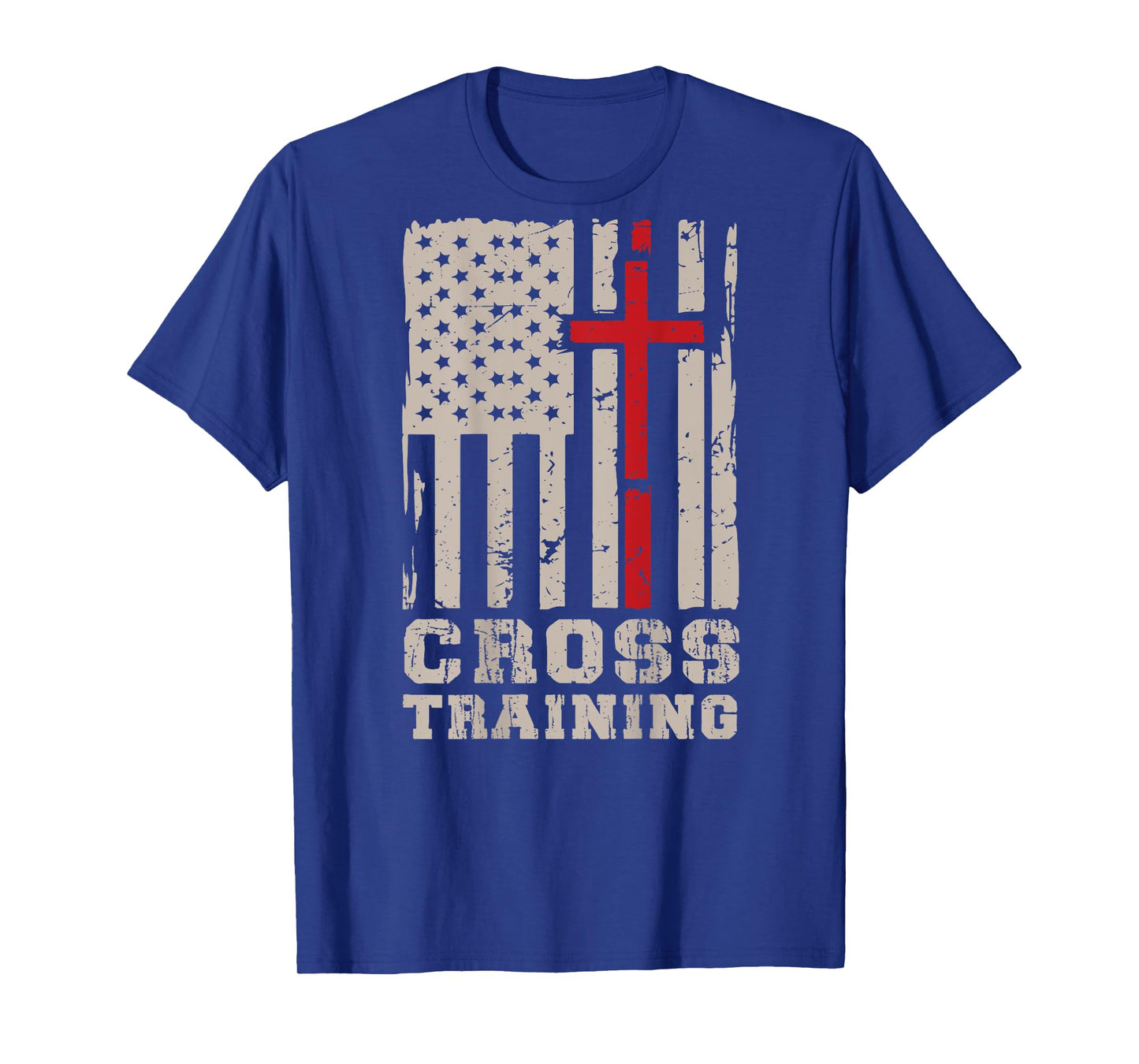 On Back Cross Training Men's Christian Faith Cross Jesus God T-Shirt