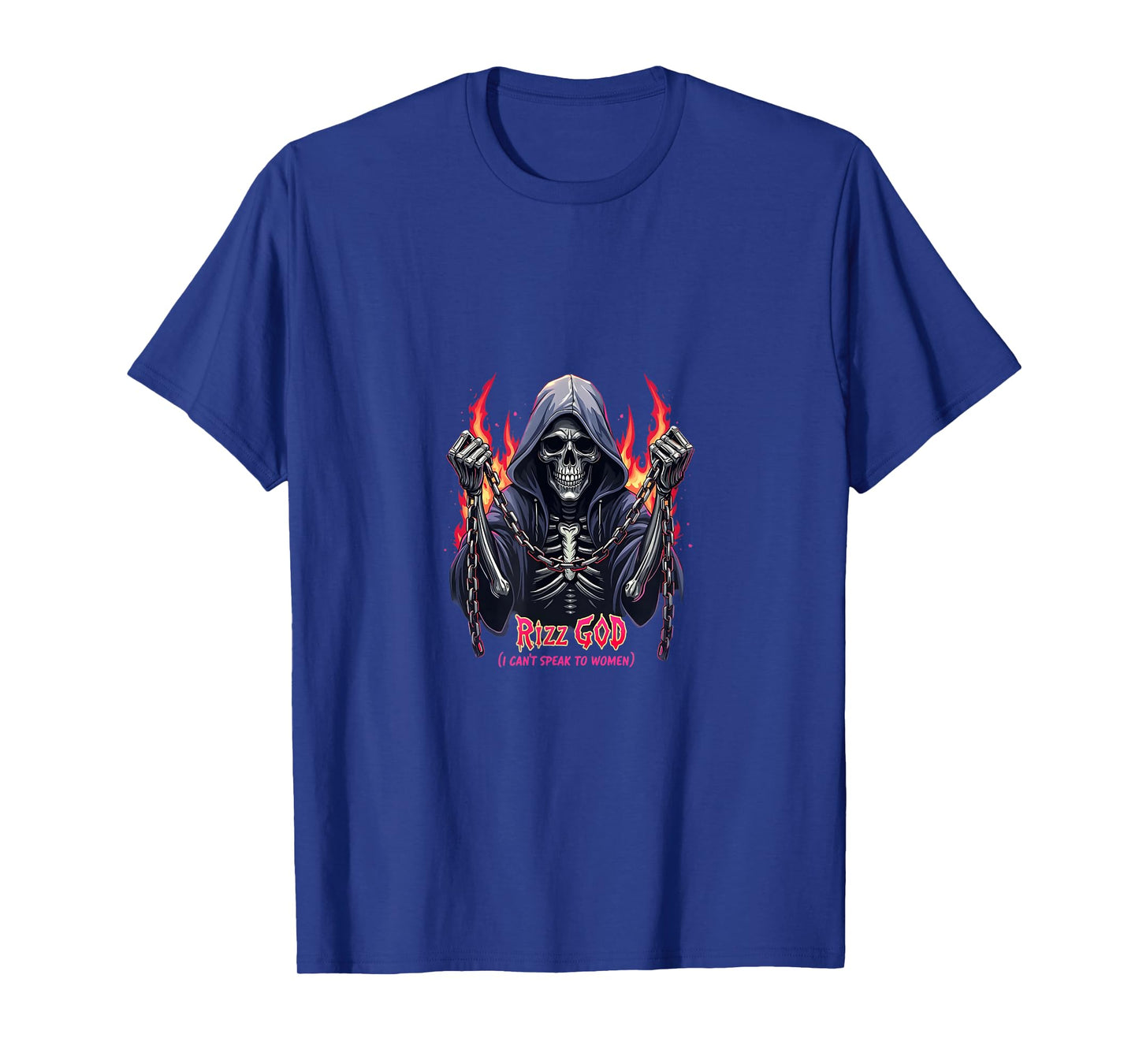 Funny Gothic Rizz God Skeleton Meme T-Shirt