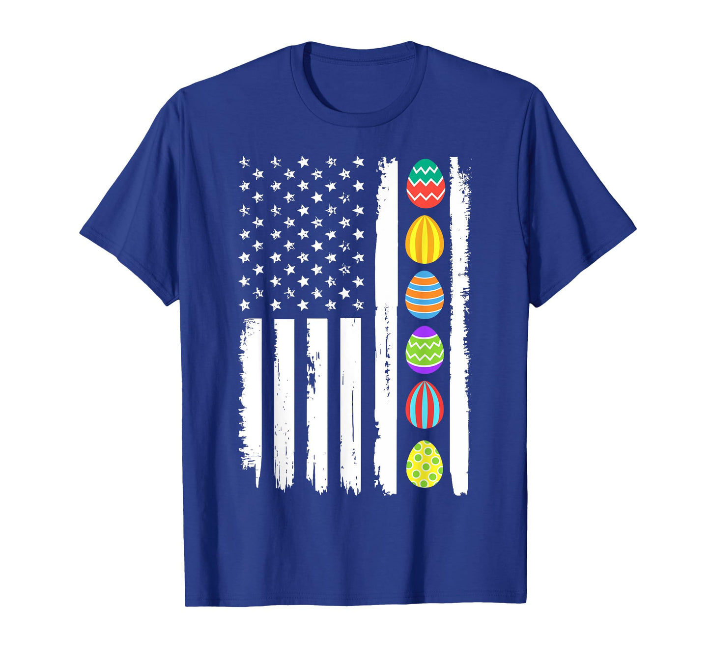 Patriotic easter with eggs in american flag T-Shirt