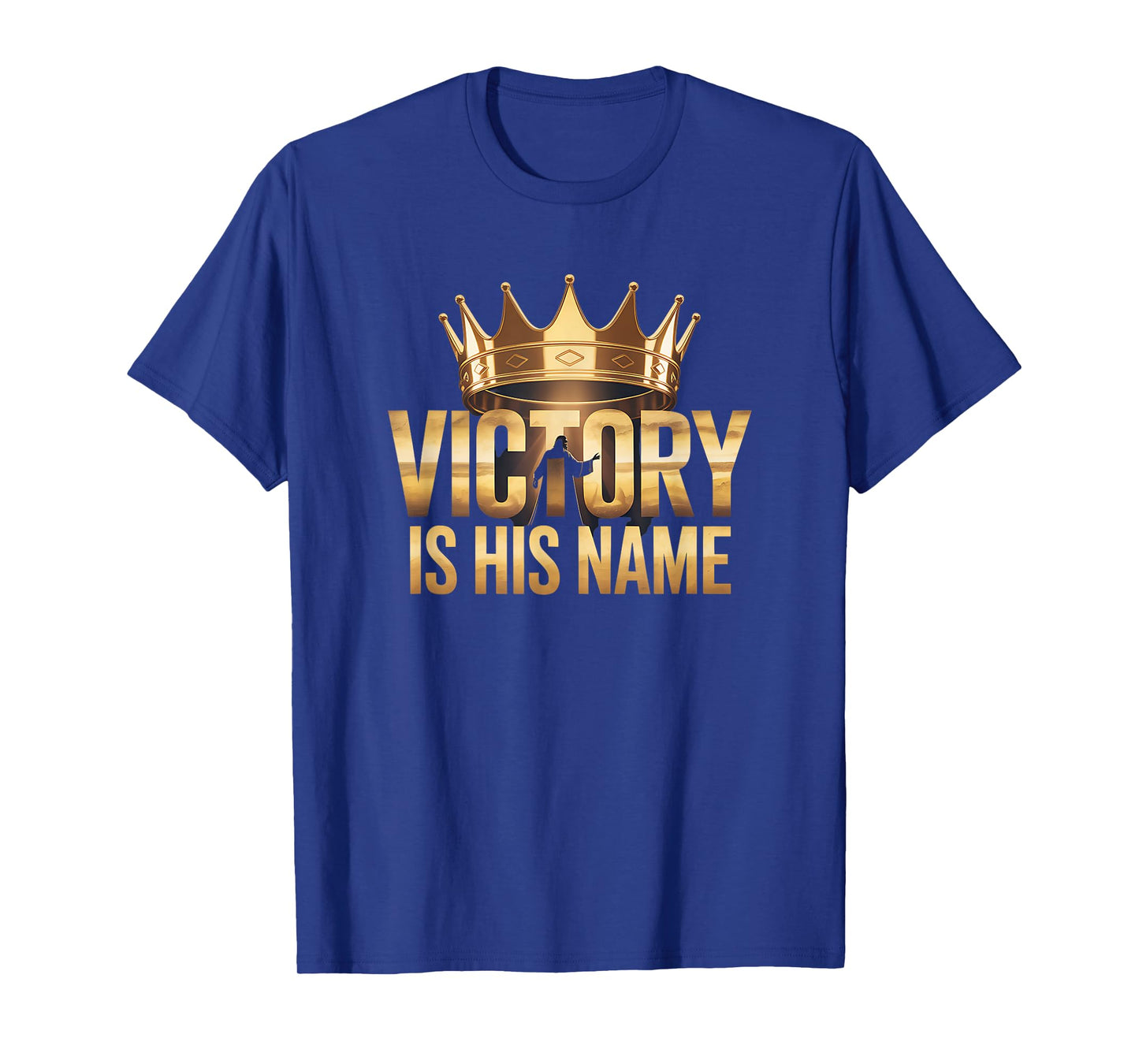 Victory is His Name Christian Faith Design Crown Jesus T-Shirt