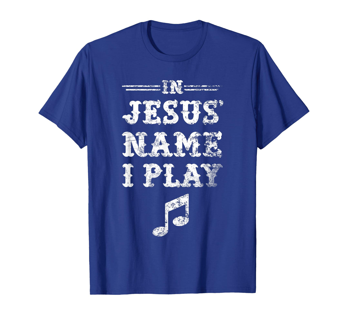 In Jesus' Name I Play, Christian Musician, Fun Music TShirt