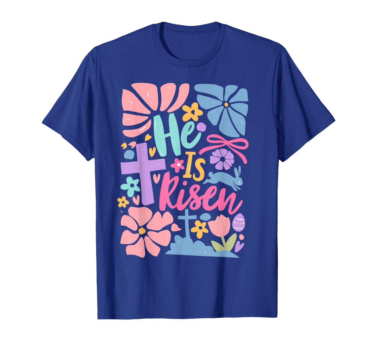 He Is Risen Easter Cross Coquette Jesus Christian Religious T-Shirt