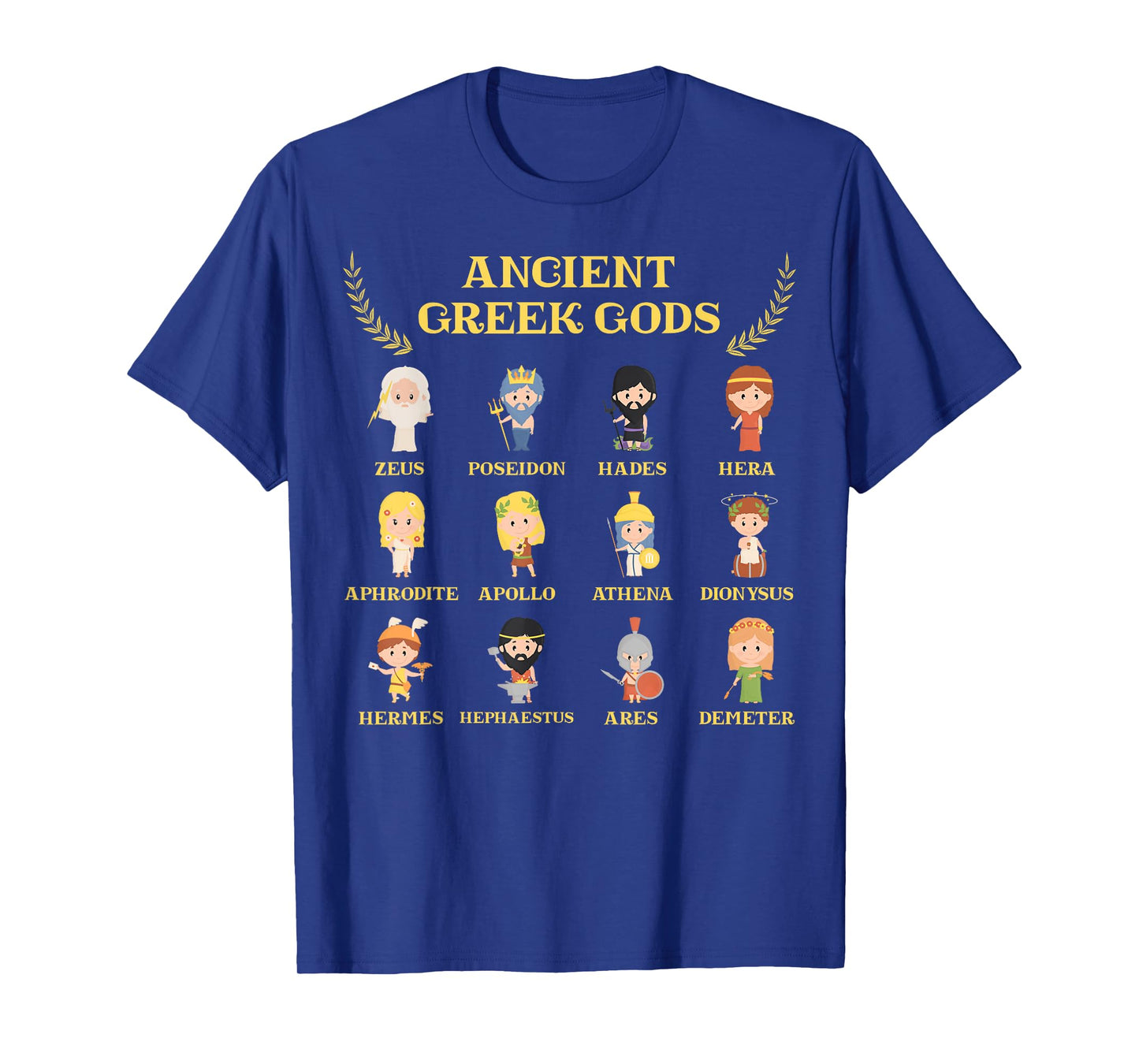 Greek Mythology Cute Ancient Gods and Goddesses Literature T-Shirt