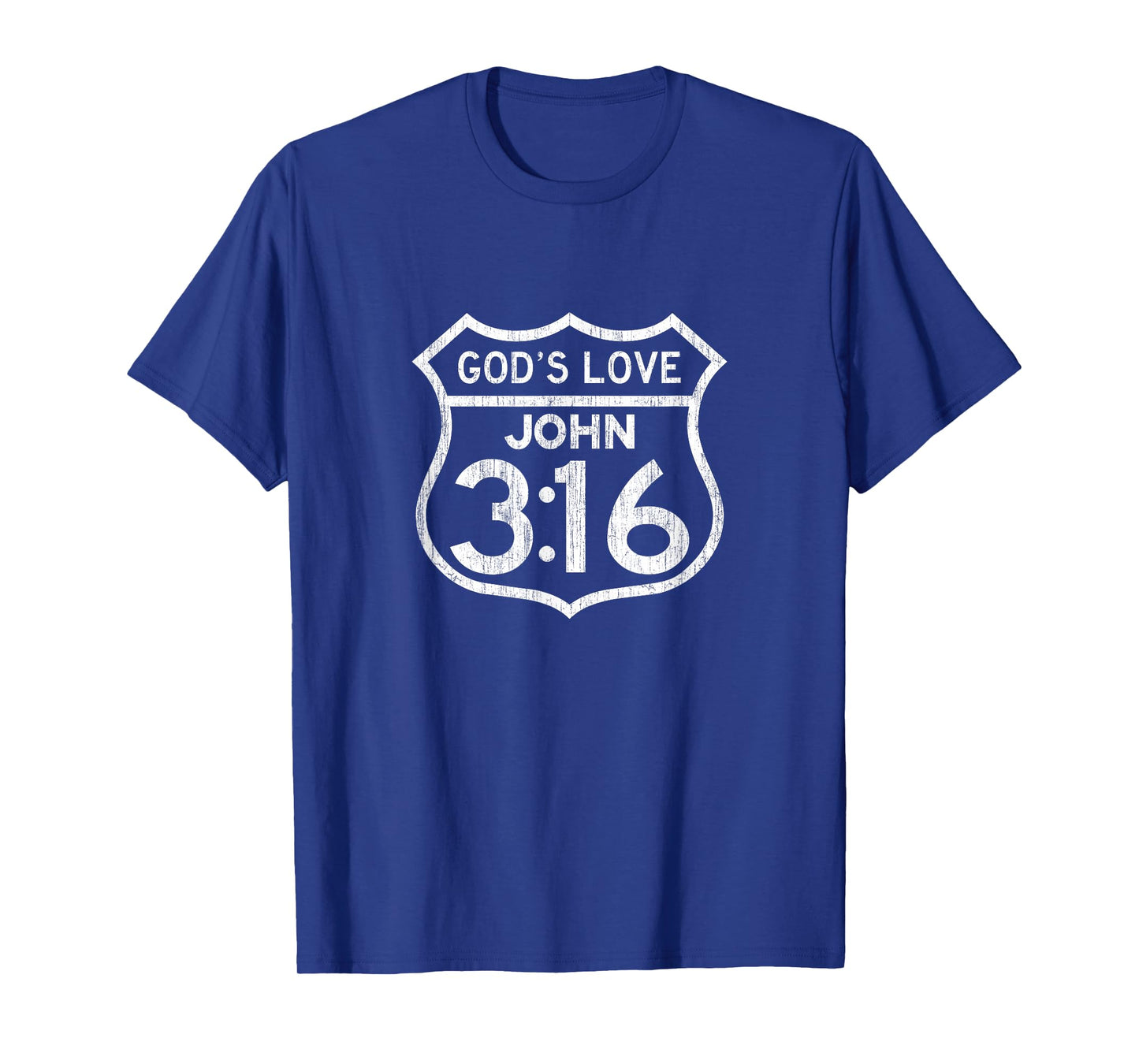 John 3:16 Vintage USA Highway Sign Bible Verse Inspired T-Shirt
