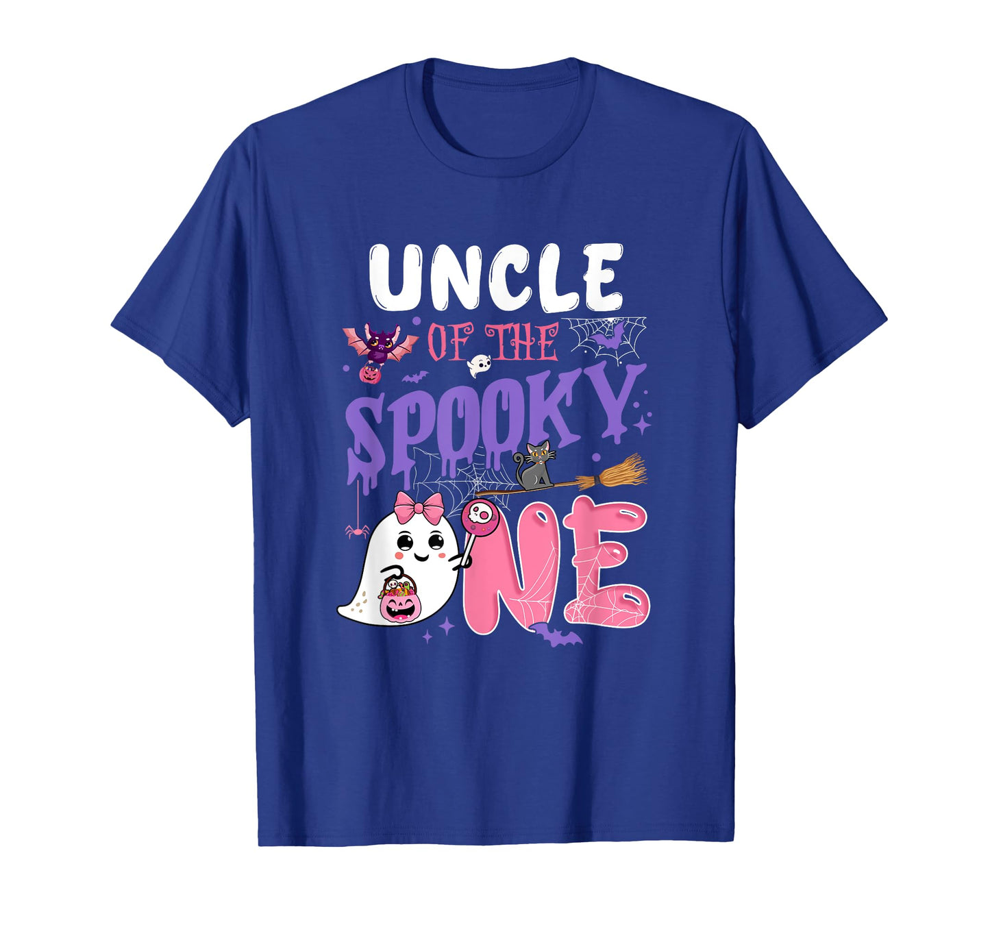 Uncle Of The Spooky One 1St Birthday Girl Halloween Ghost T-Shirt