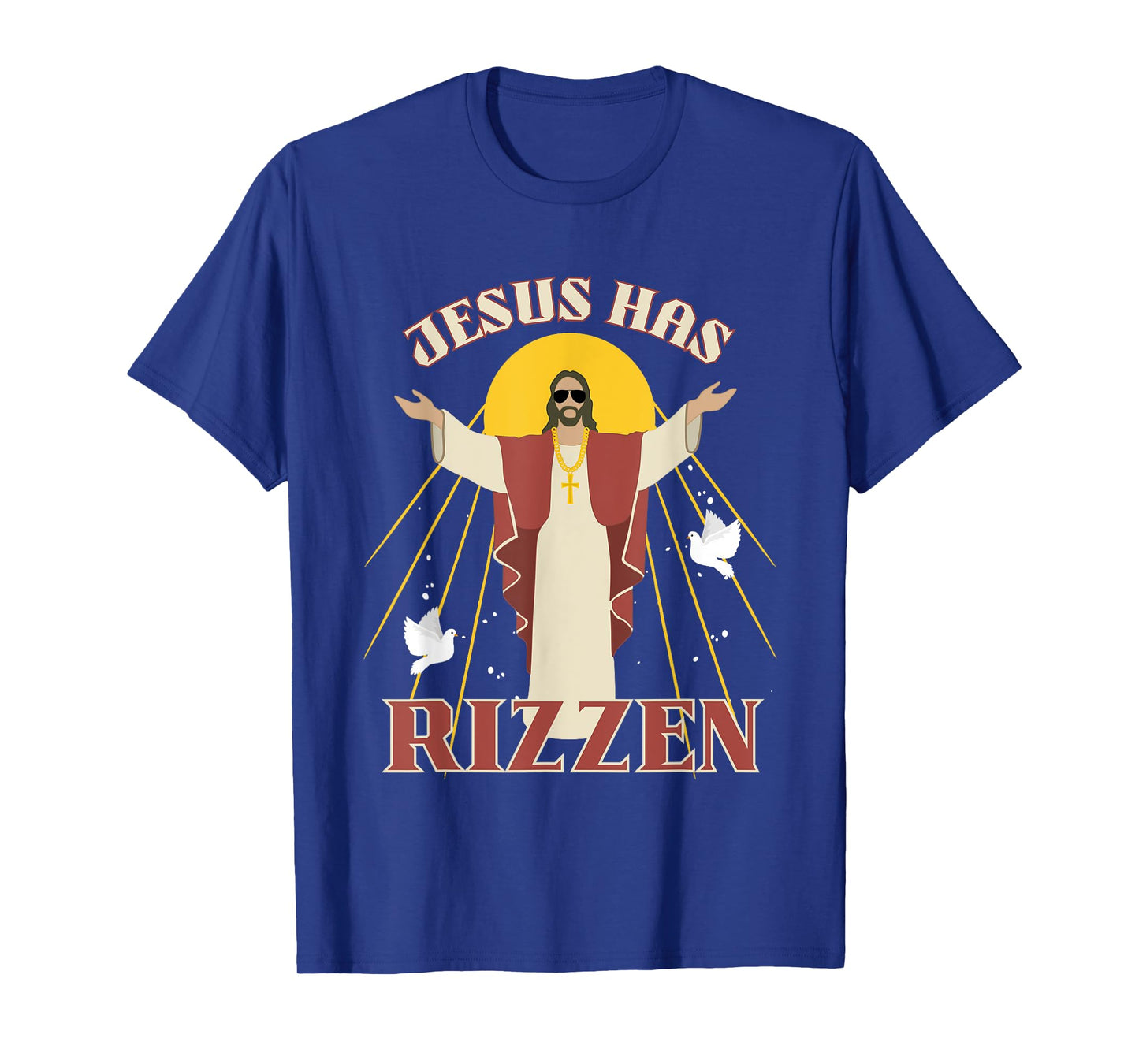 Jesus Has Rizzen Funny Christian He Has Rizzen Christ Rizz T-Shirt