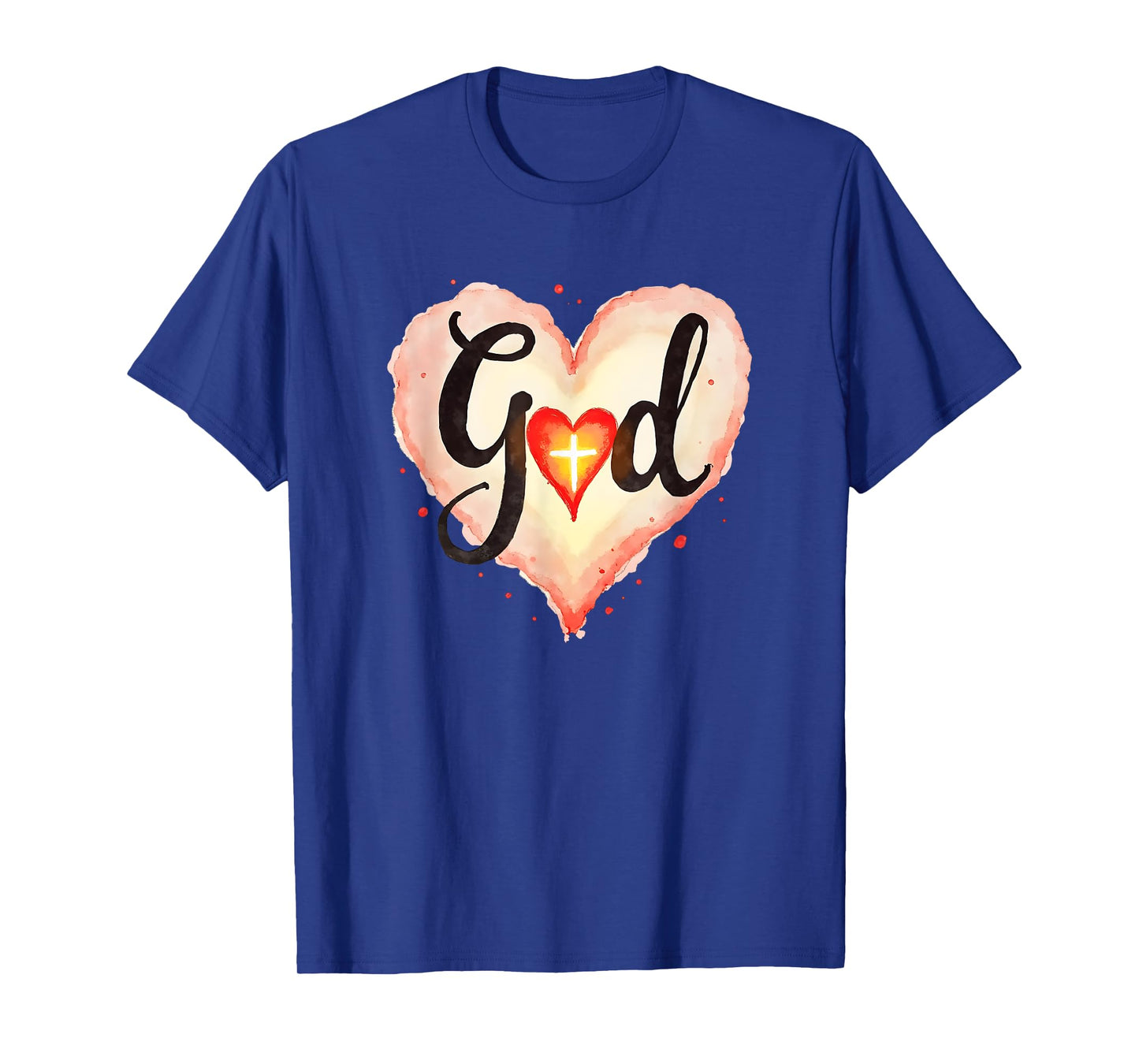 God Heart Cross Christian Faith Inspirational Love Of Jesus T-Shirt
