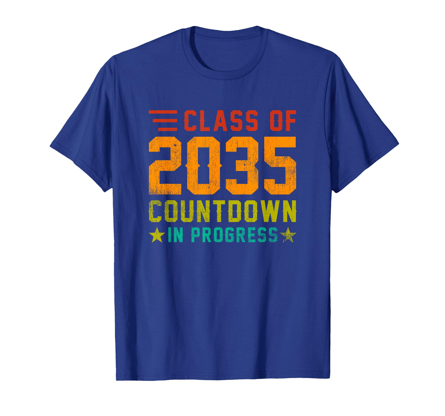 Class Of 2035 Countdown in Progress Retro Funny First Day T-Shirt