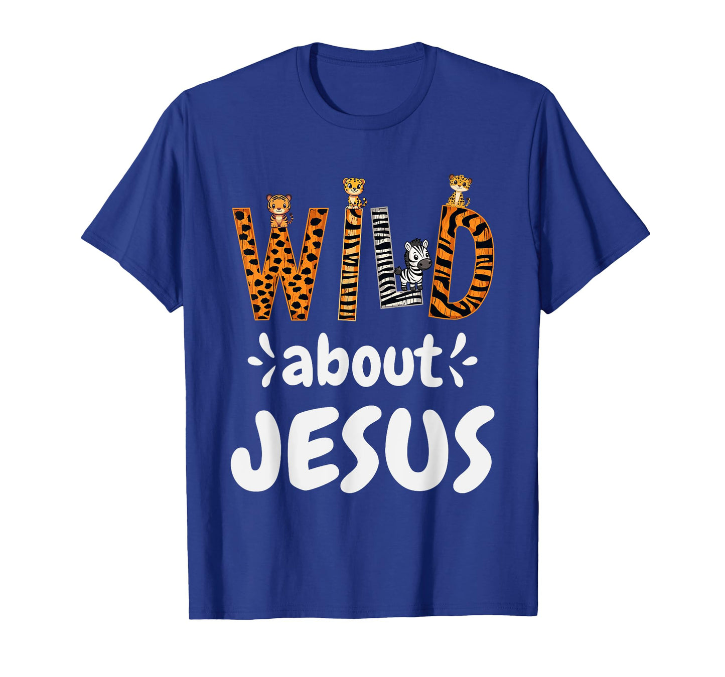 Jesus Accessories & Designs Wild About Jesus Christian T-Shirt, Unisex-Adults & Kids, Black, Small, Short Sleeve, T-Shirt