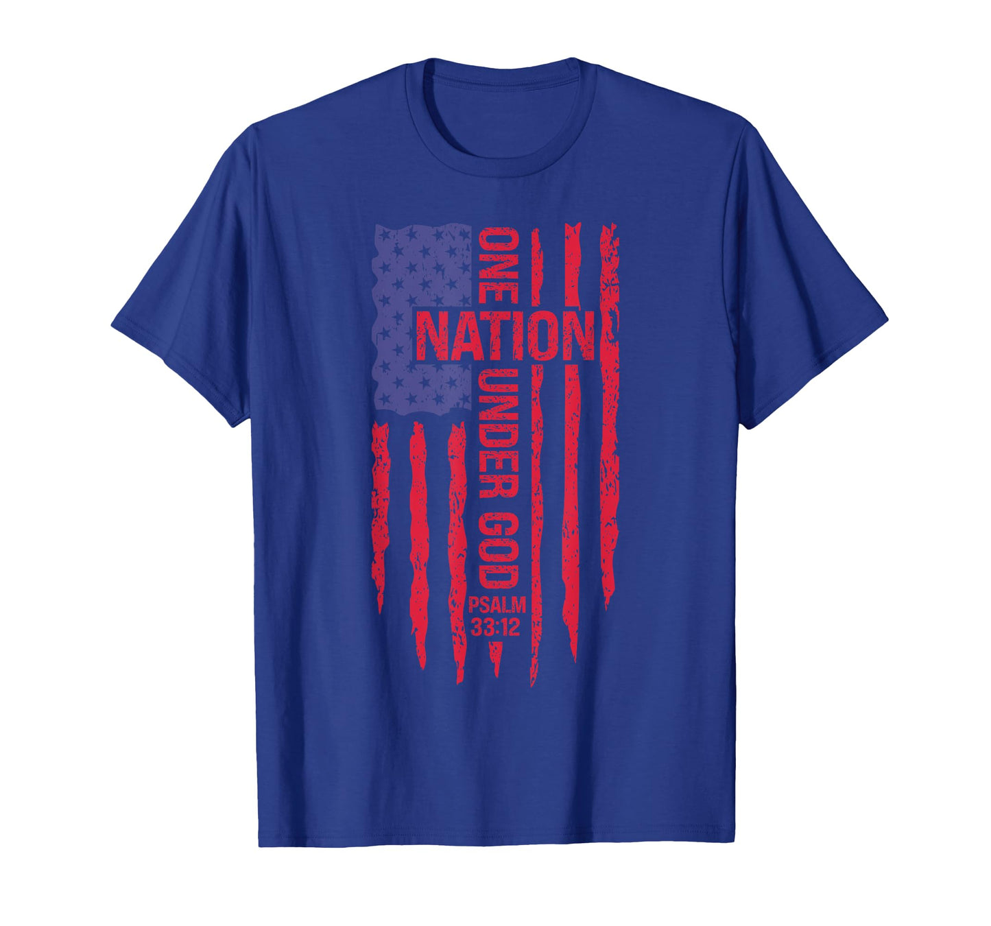 One Nation Under God American Flag Patriotic 4th Of July T-Shirt
