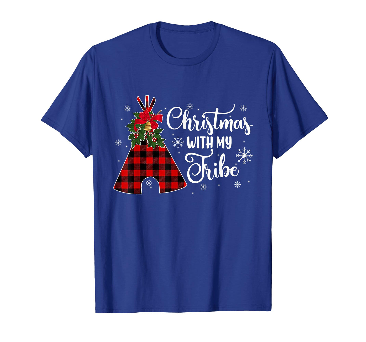 Christmas Party With My Tribe Buffalo Plaid Family Pajama T-Shirt