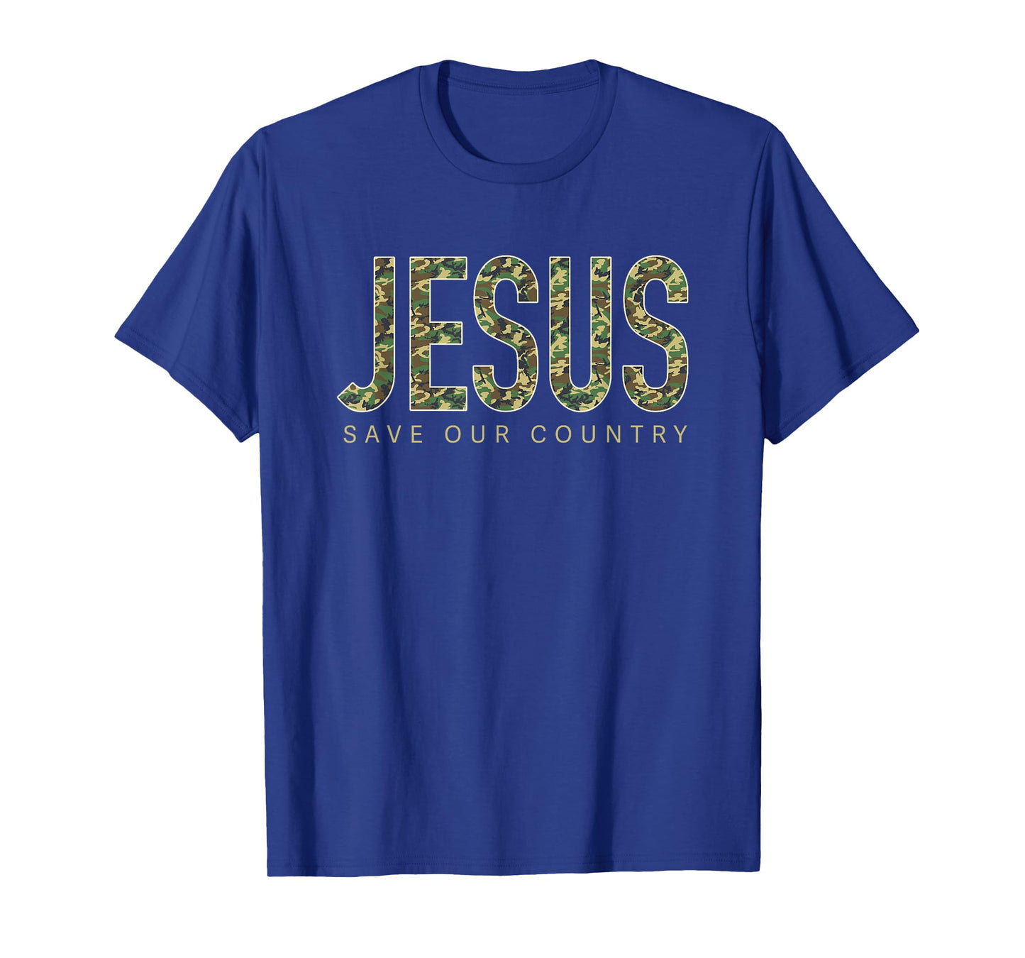 Jesus Save Our Country USA Christian Patriotic Camo T-Shirt